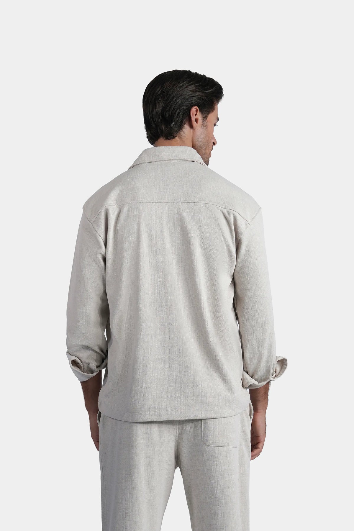 CASUAL SHIRT OVERSIZE FIT STONE