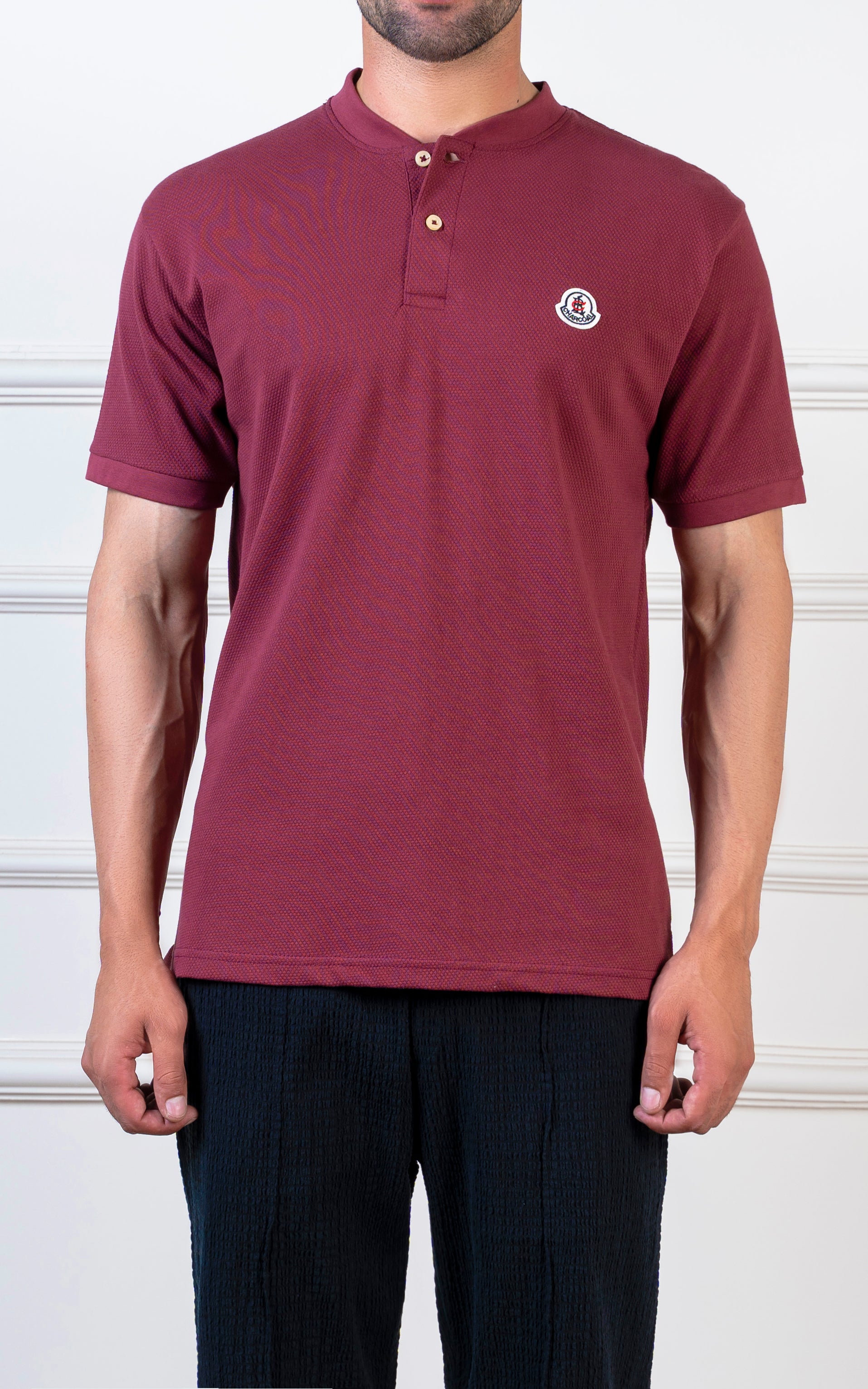 HENLEY SHIRT MAROON