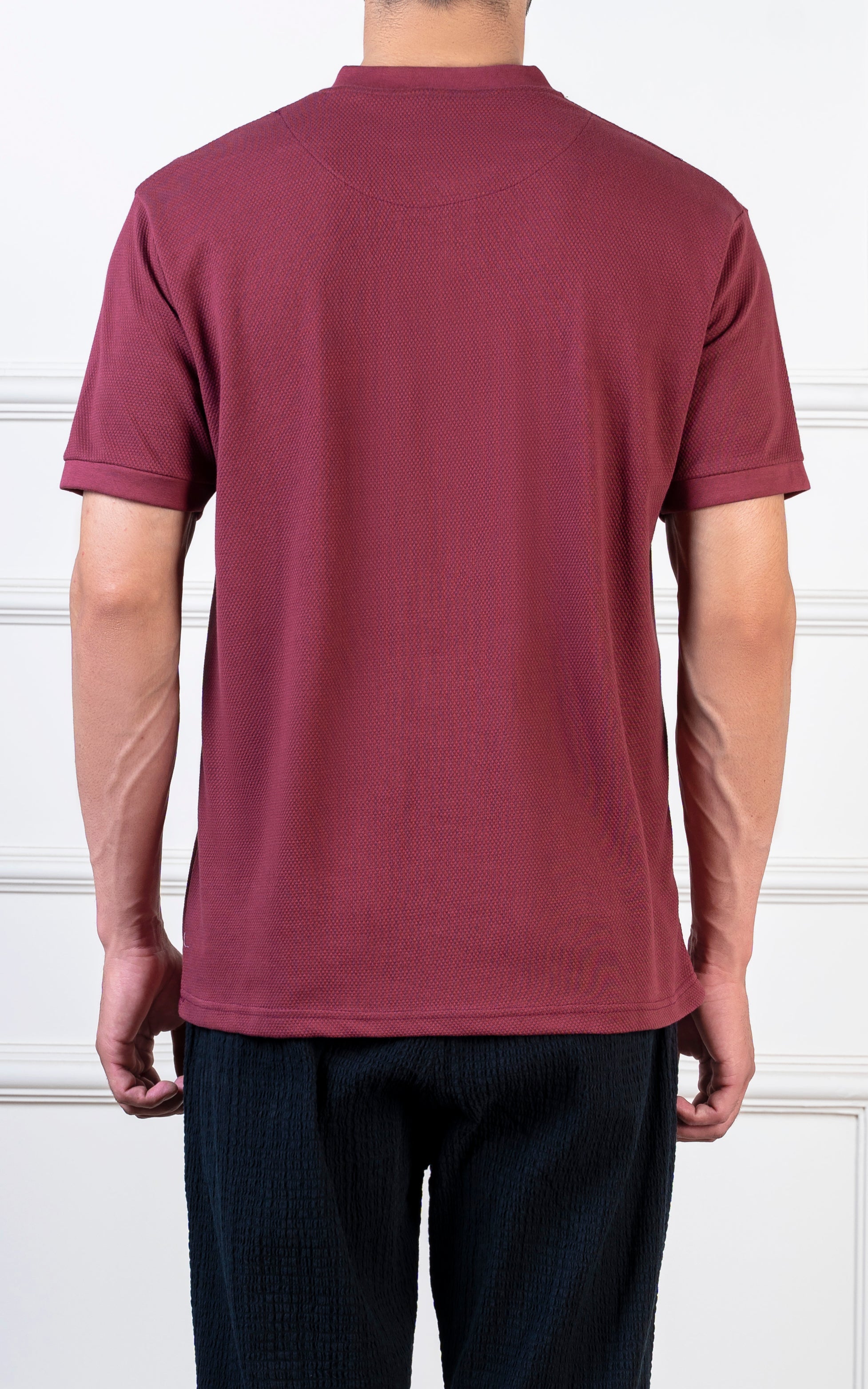 HENLEY SHIRT MAROON