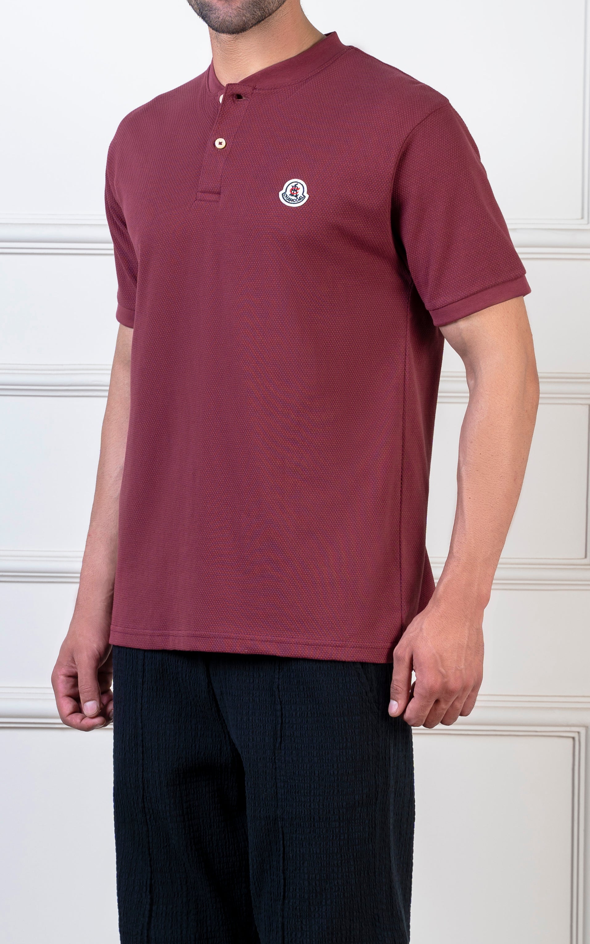 HENLEY SHIRT MAROON