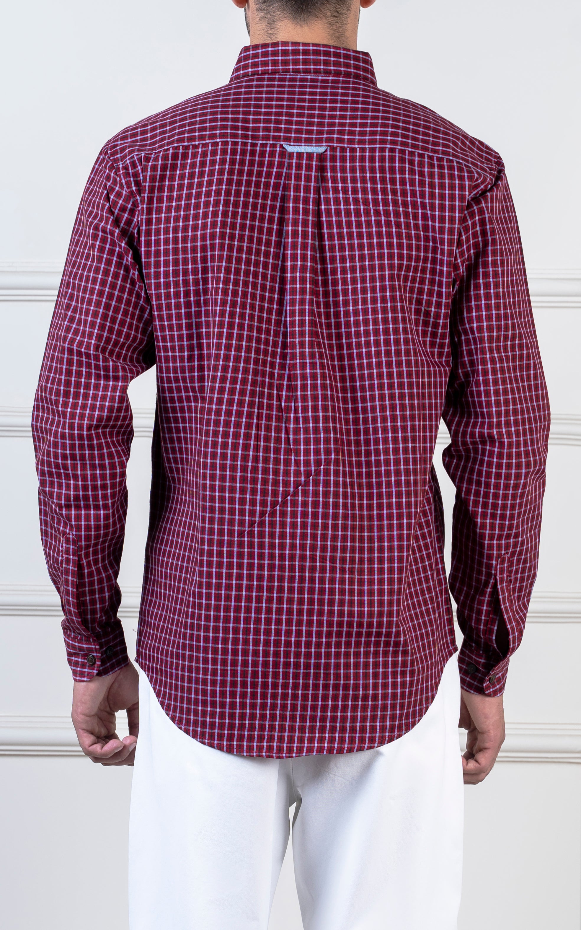 CHECKED CASUAL SHIRT MAROON CHECK