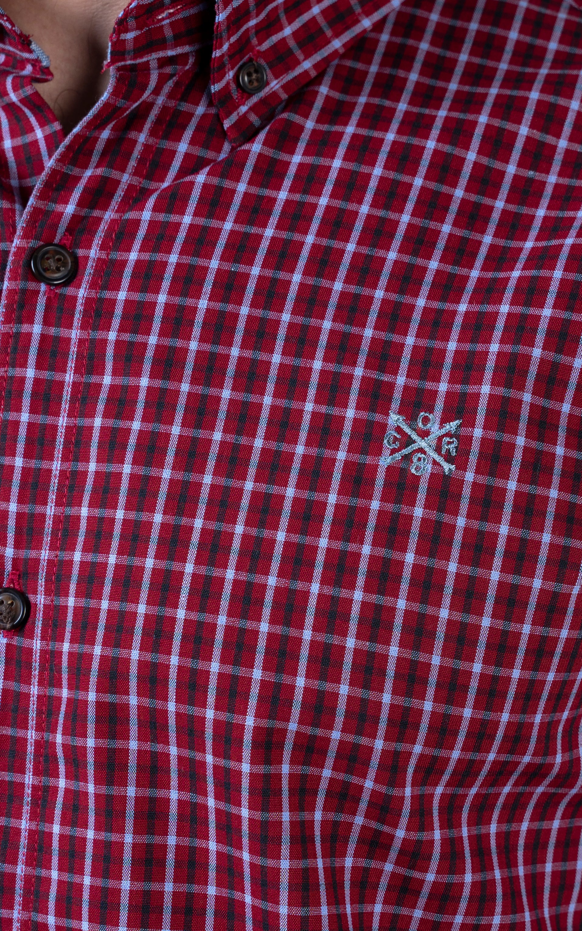 CHECKED CASUAL SHIRT MAROON CHECK