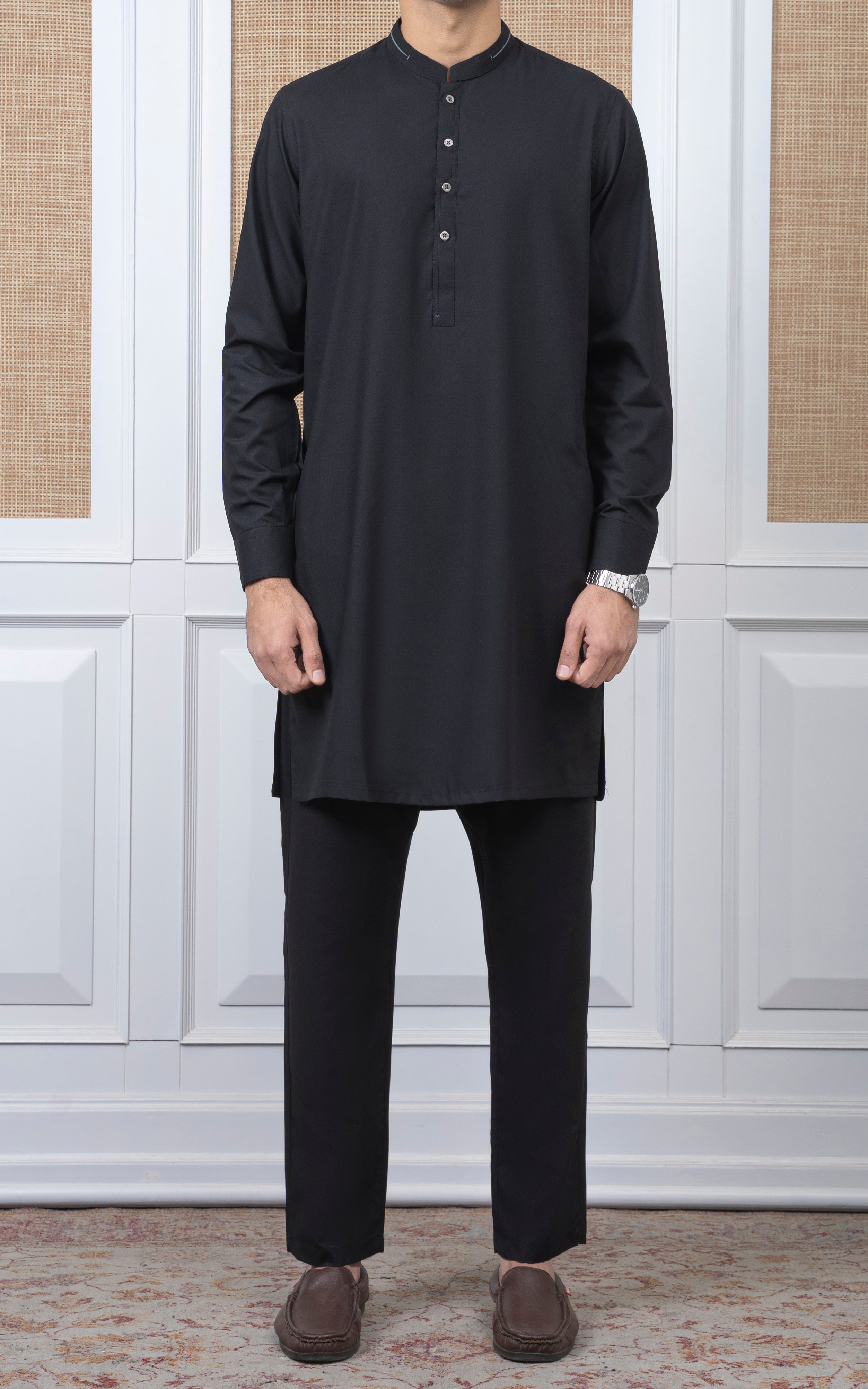 BLENDED KURTA PAJAMA - PREMIUM COLLECTION BLACK