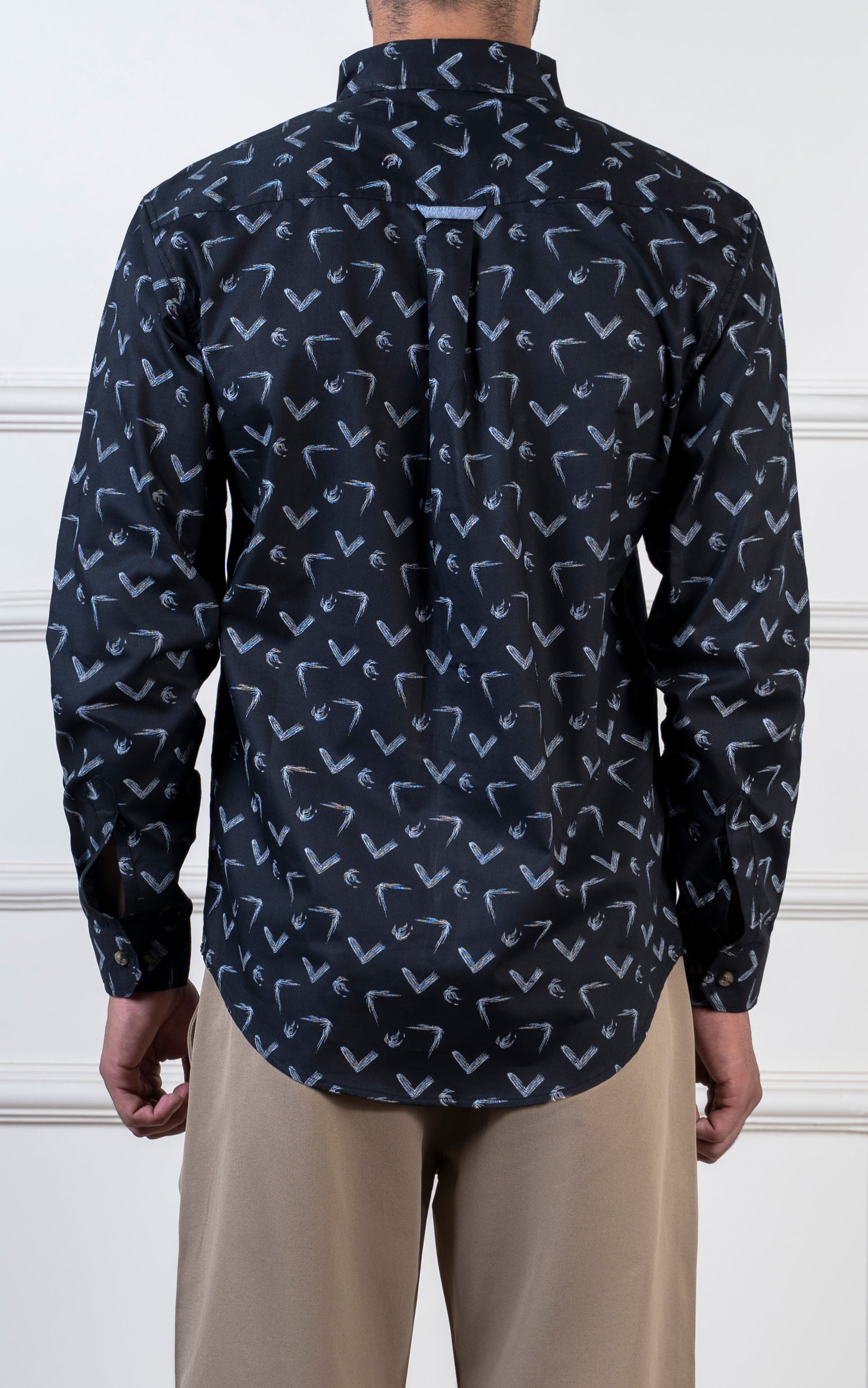 PRINTED CASUAL SHIRT BLACK