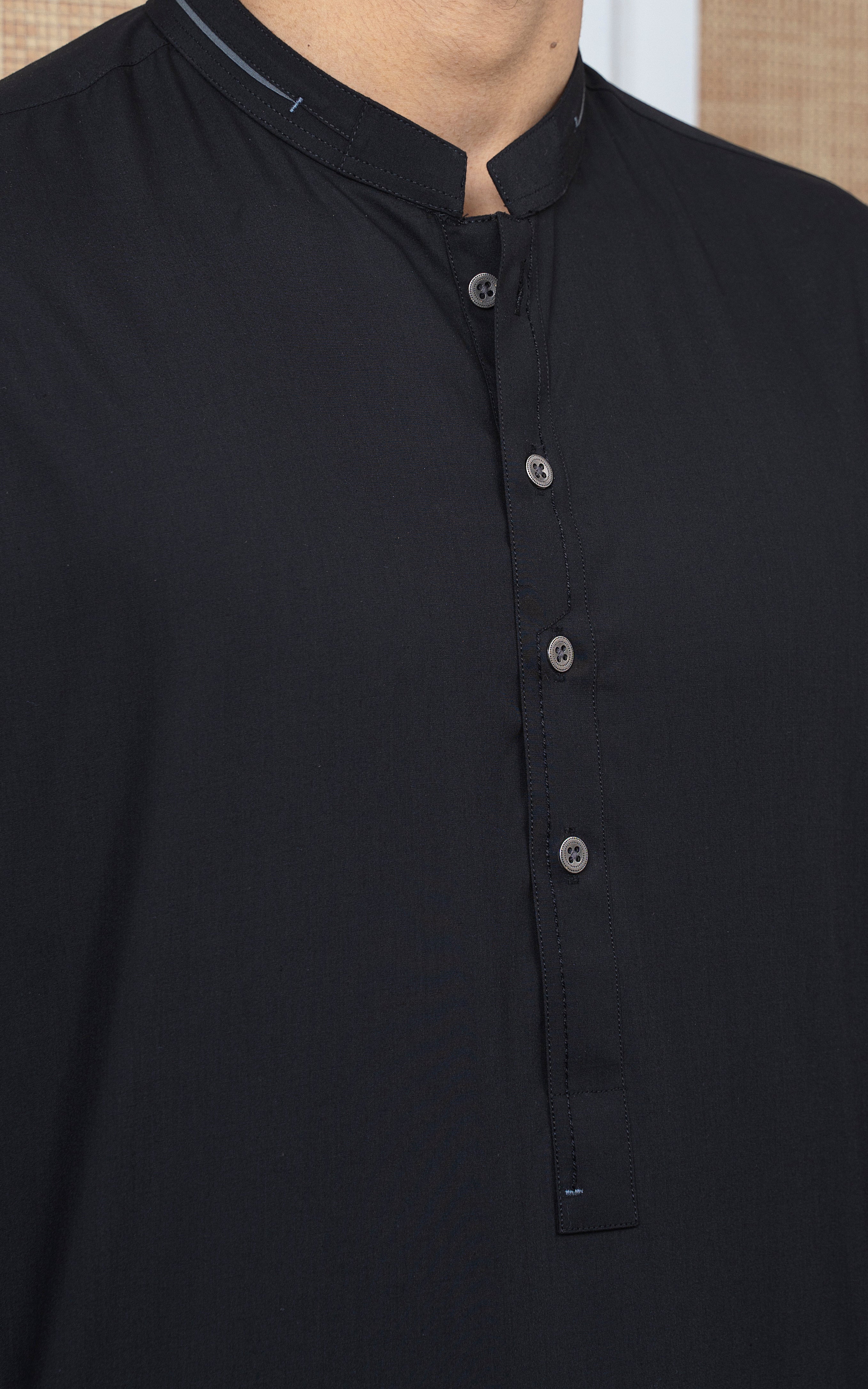 BLENDED KURTA PAJAMA - PREMIUM COLLECTION BLACK