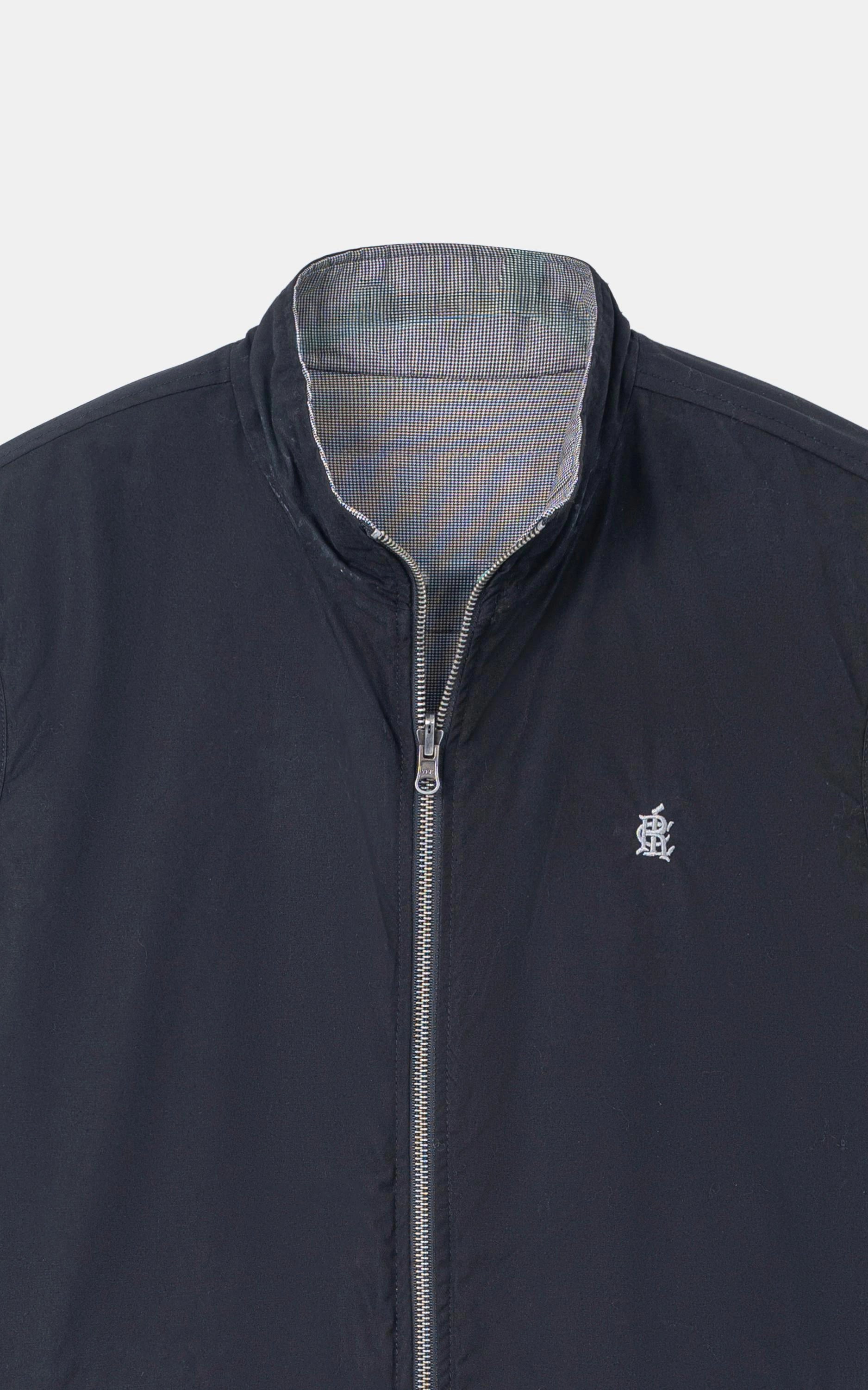 SLIM FIT SLEEVELESS REVERSIBLE QUILTED JACKET GREY BLACK TEXTURED