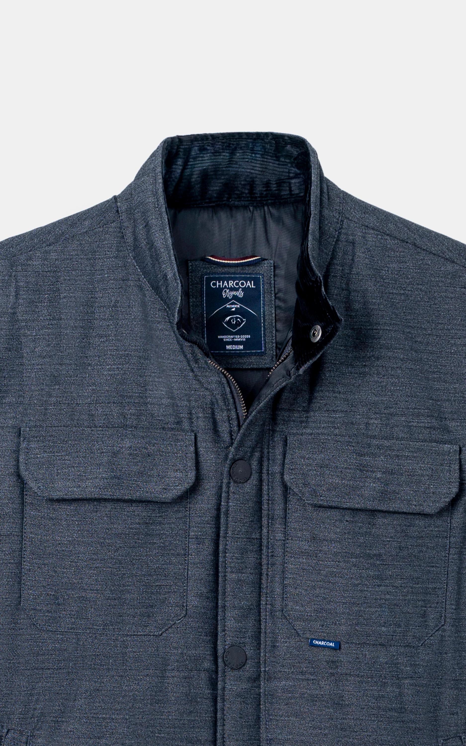 SLIM FIT SLEEVELESS QUILTED JACKET BLACK MELANGE