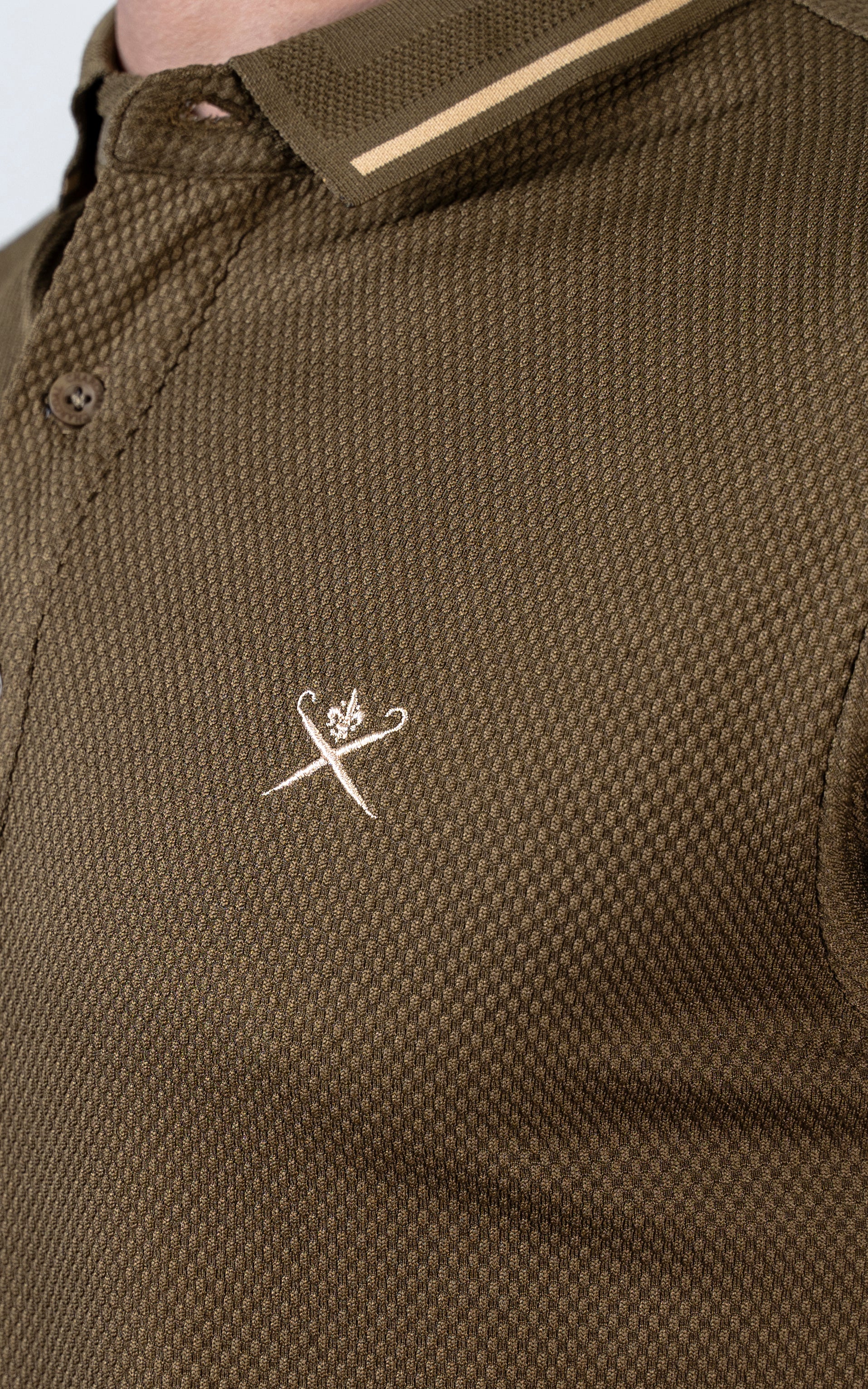 TIPPING COLLAR POLO OLIVE GREEN