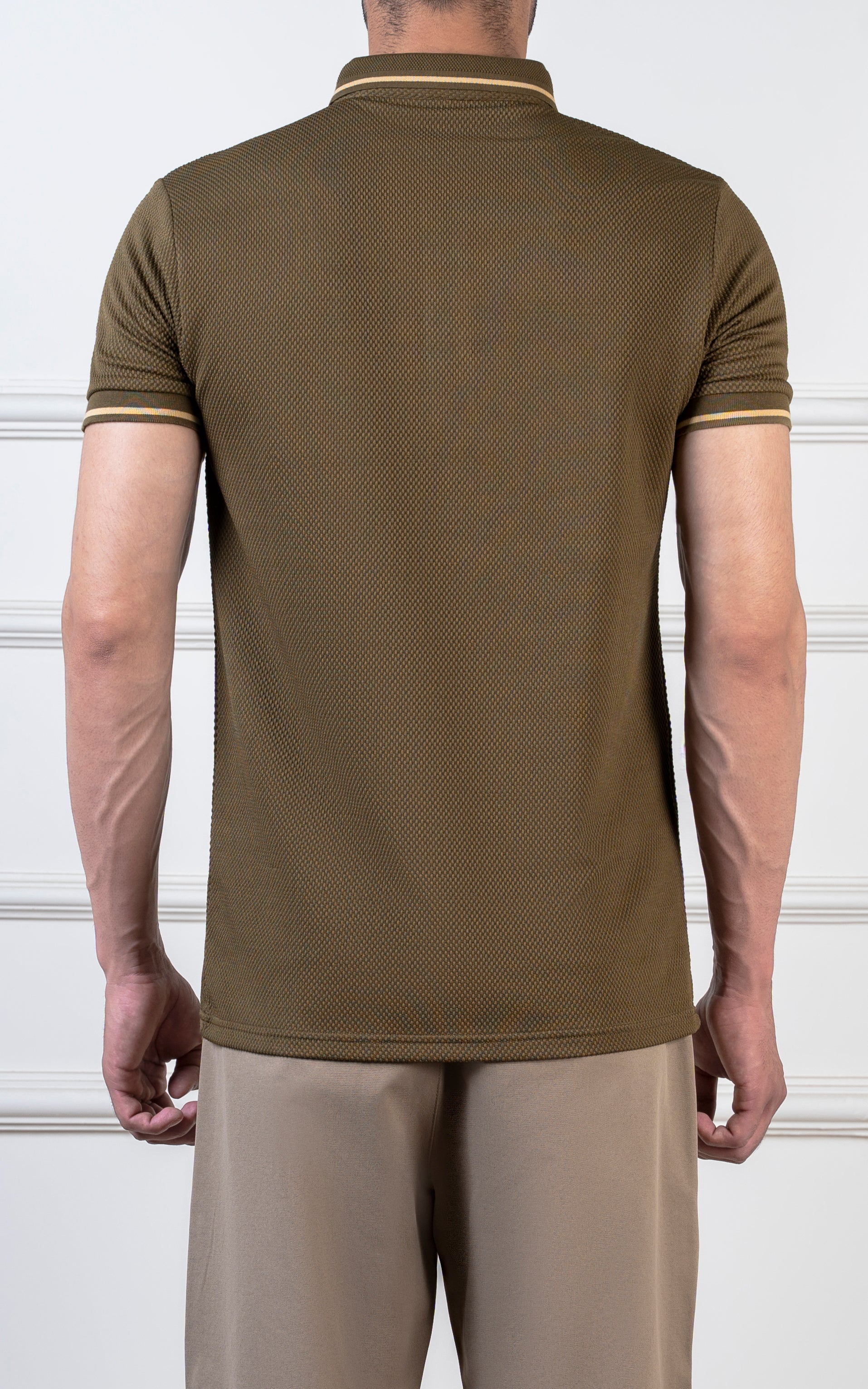 TIPPING COLLAR POLO OLIVE GREEN