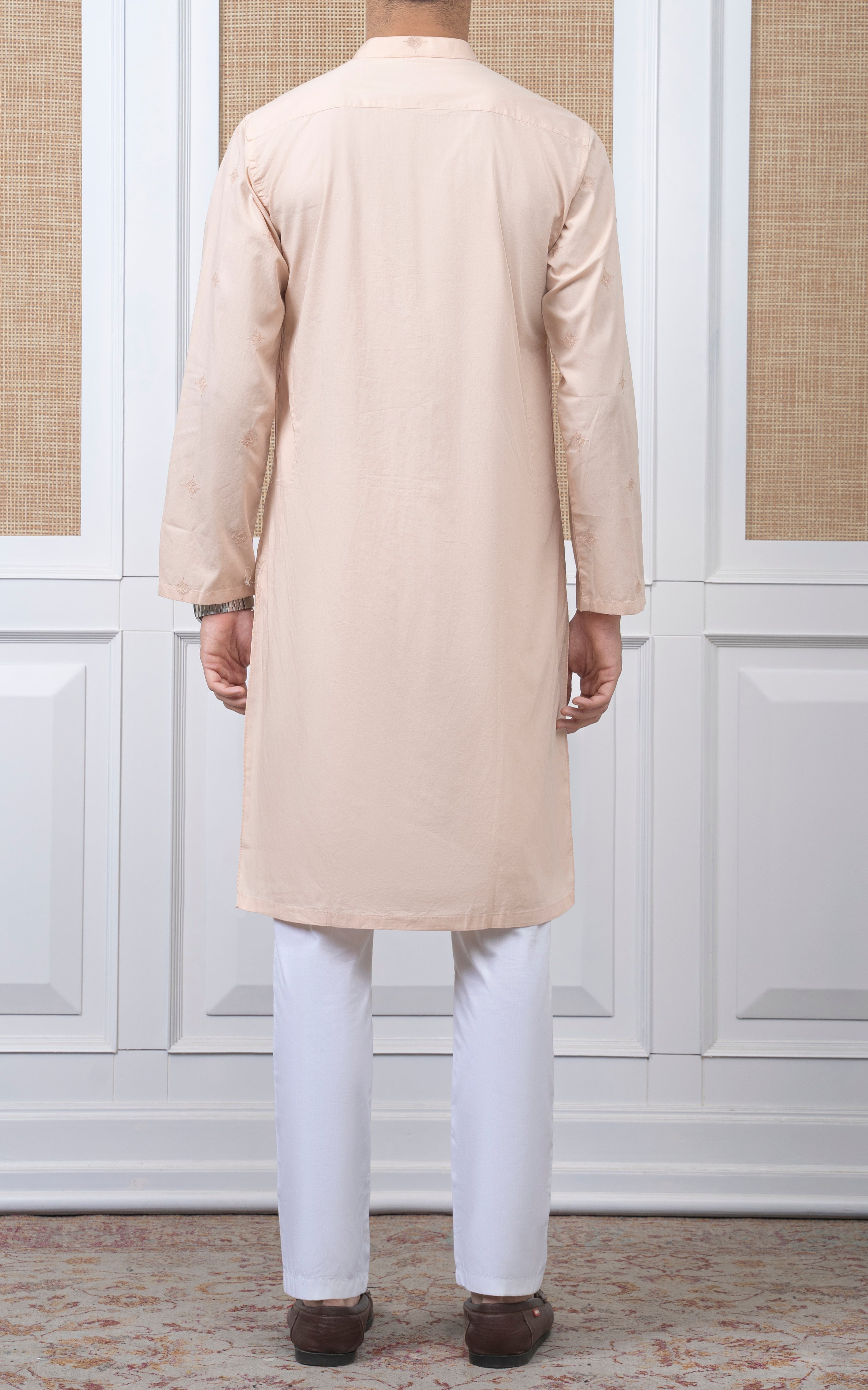 SPRAY EMBROIDERED KURTA- SIGNATURE COLLECTION LIGHT PEECH