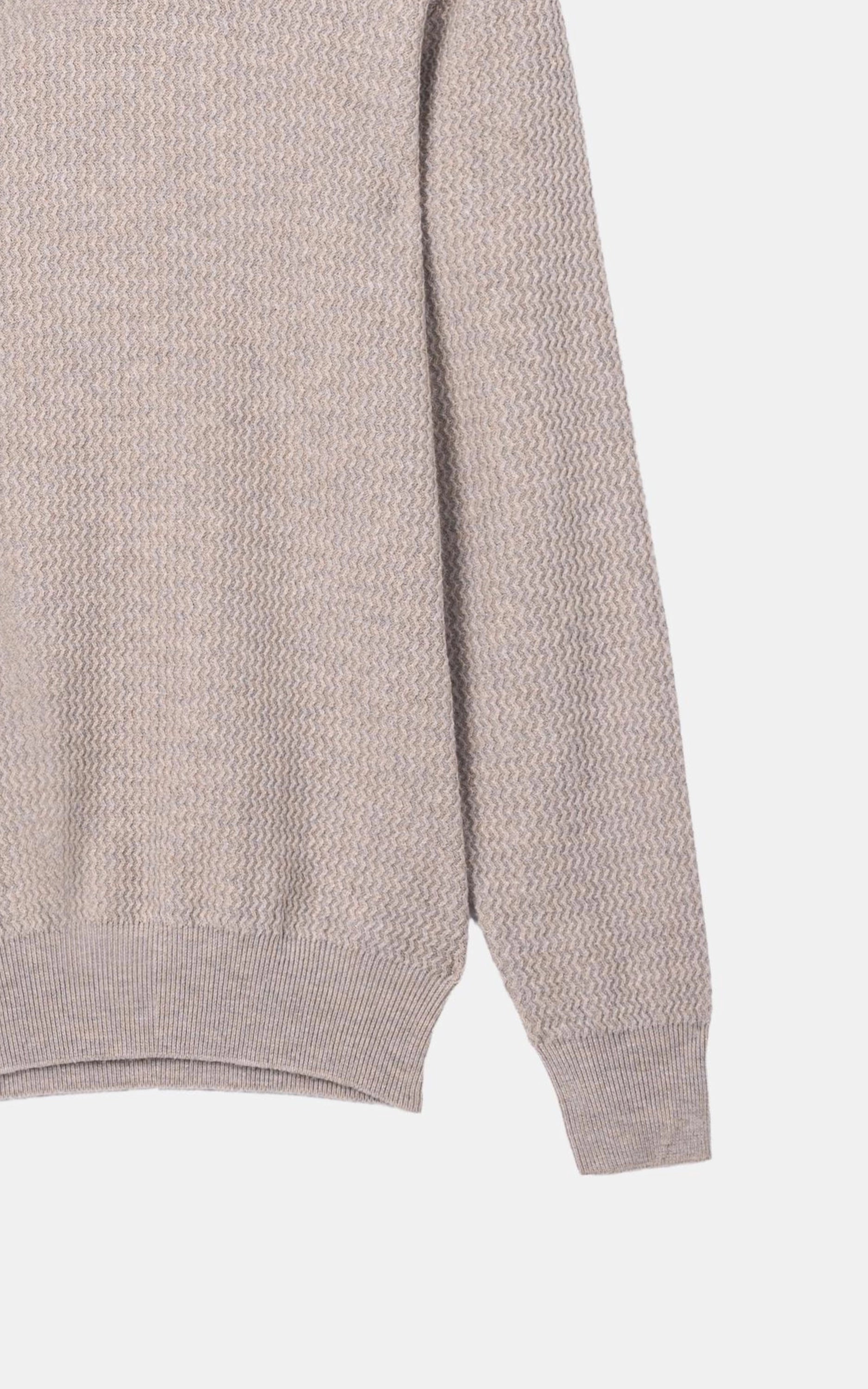 Turtle Neck Textured Sweater Light khaki
