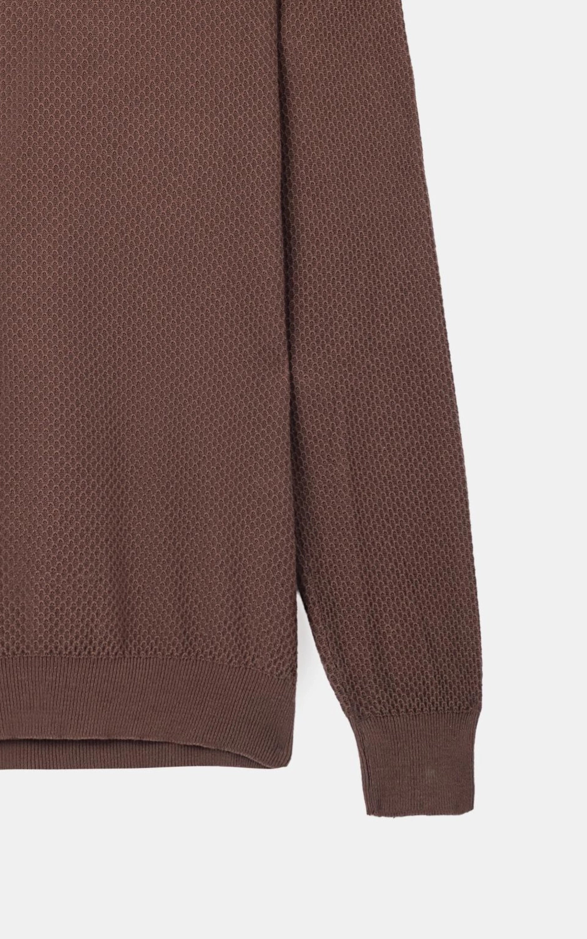 Classic Mock Neck Sweater Brown