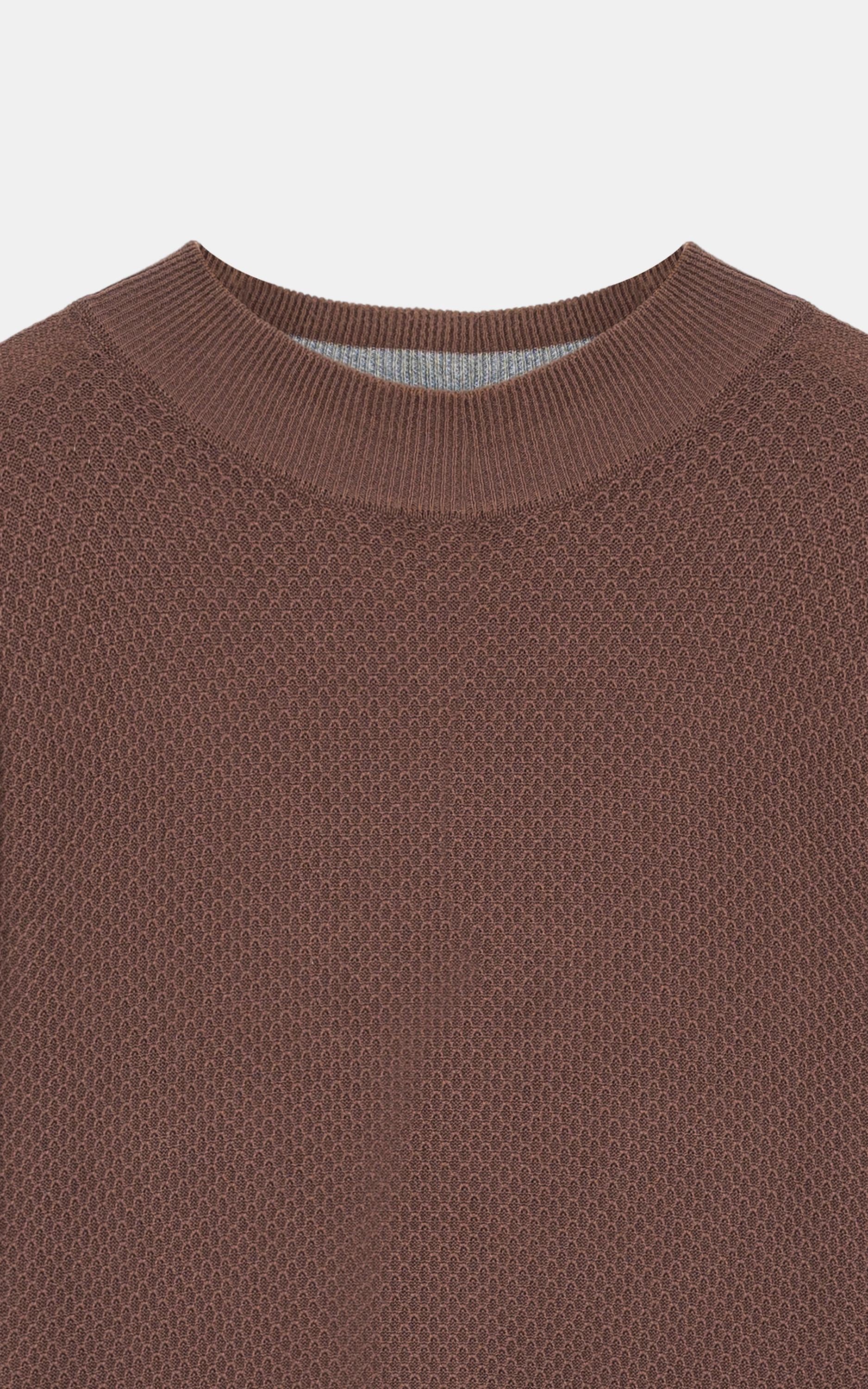 Classic Mock Neck Sweater Brown
