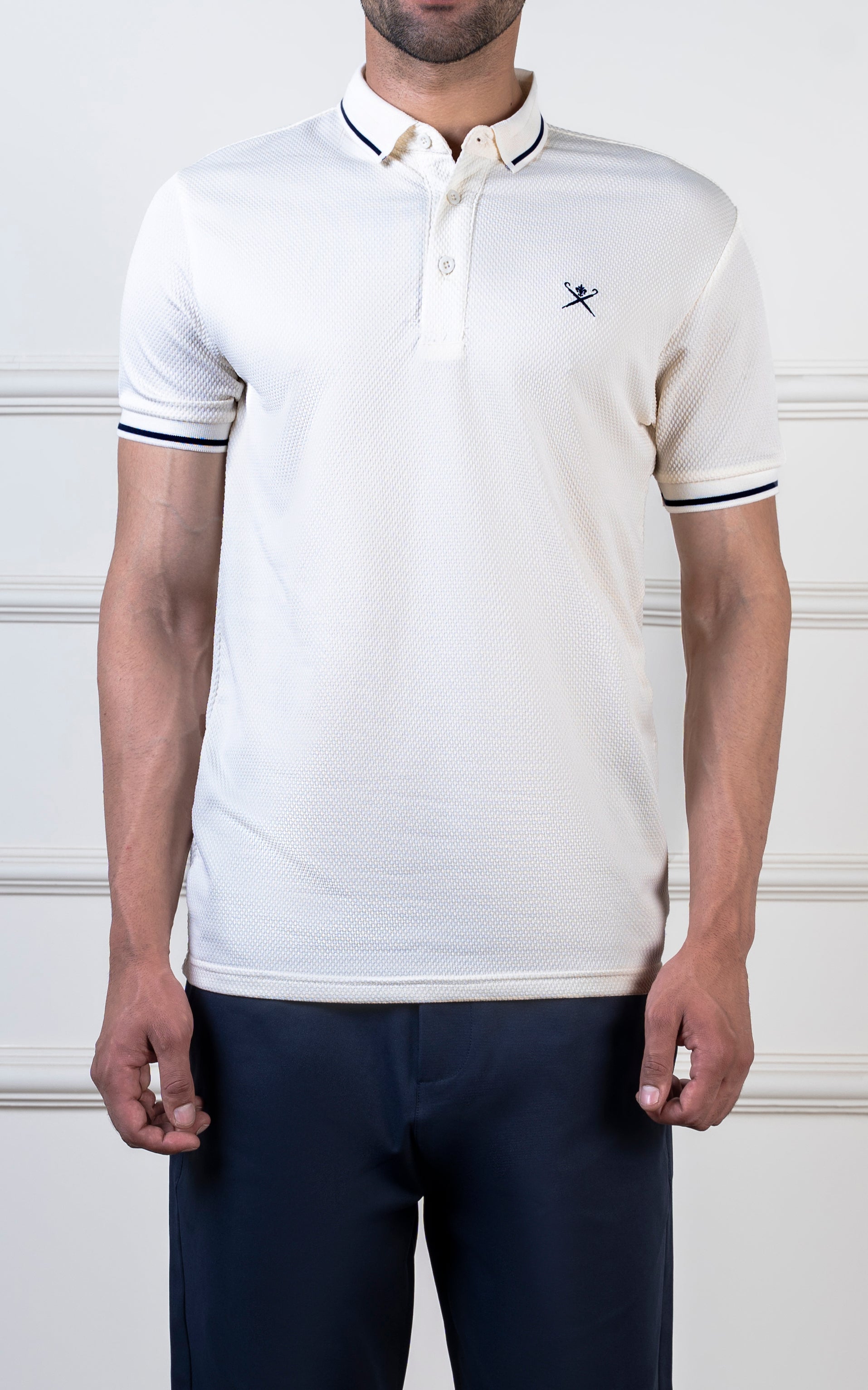 TIPPING COLLAR POLO CREAM