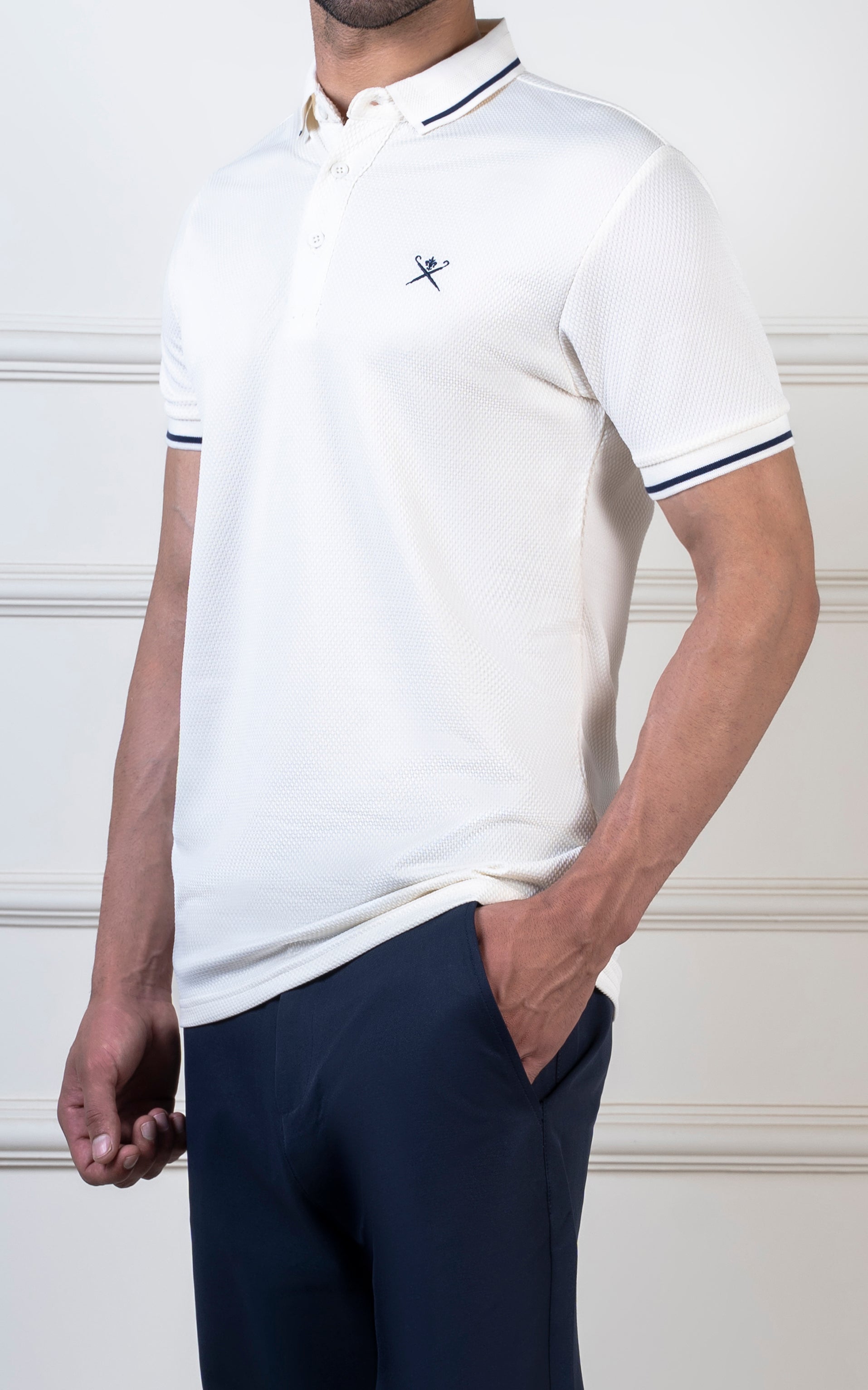 TIPPING COLLAR POLO CREAM