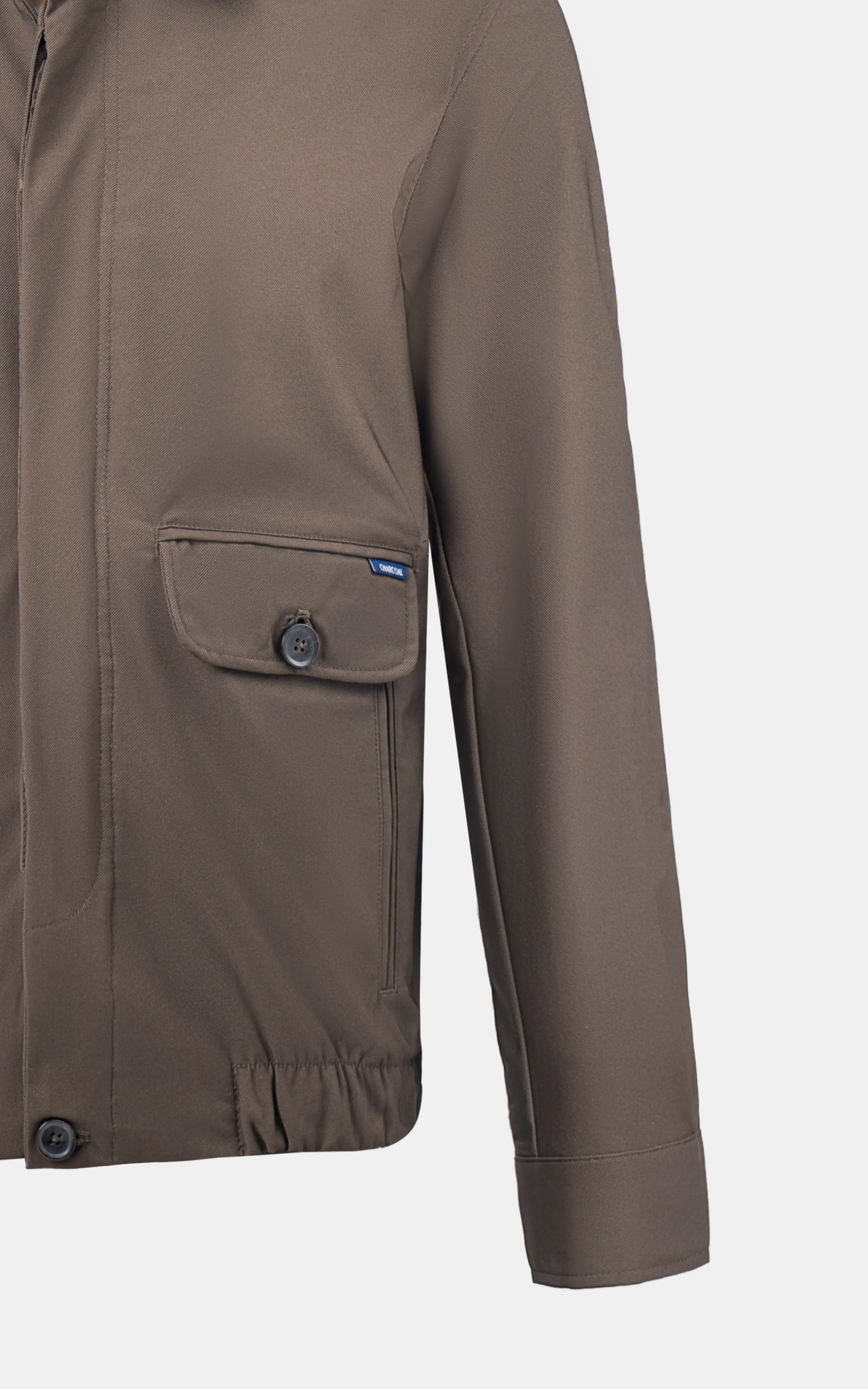 SLIM FIT FULLSLEEVE CLASSIC HARRINGTON JACKET DARK OLIVE