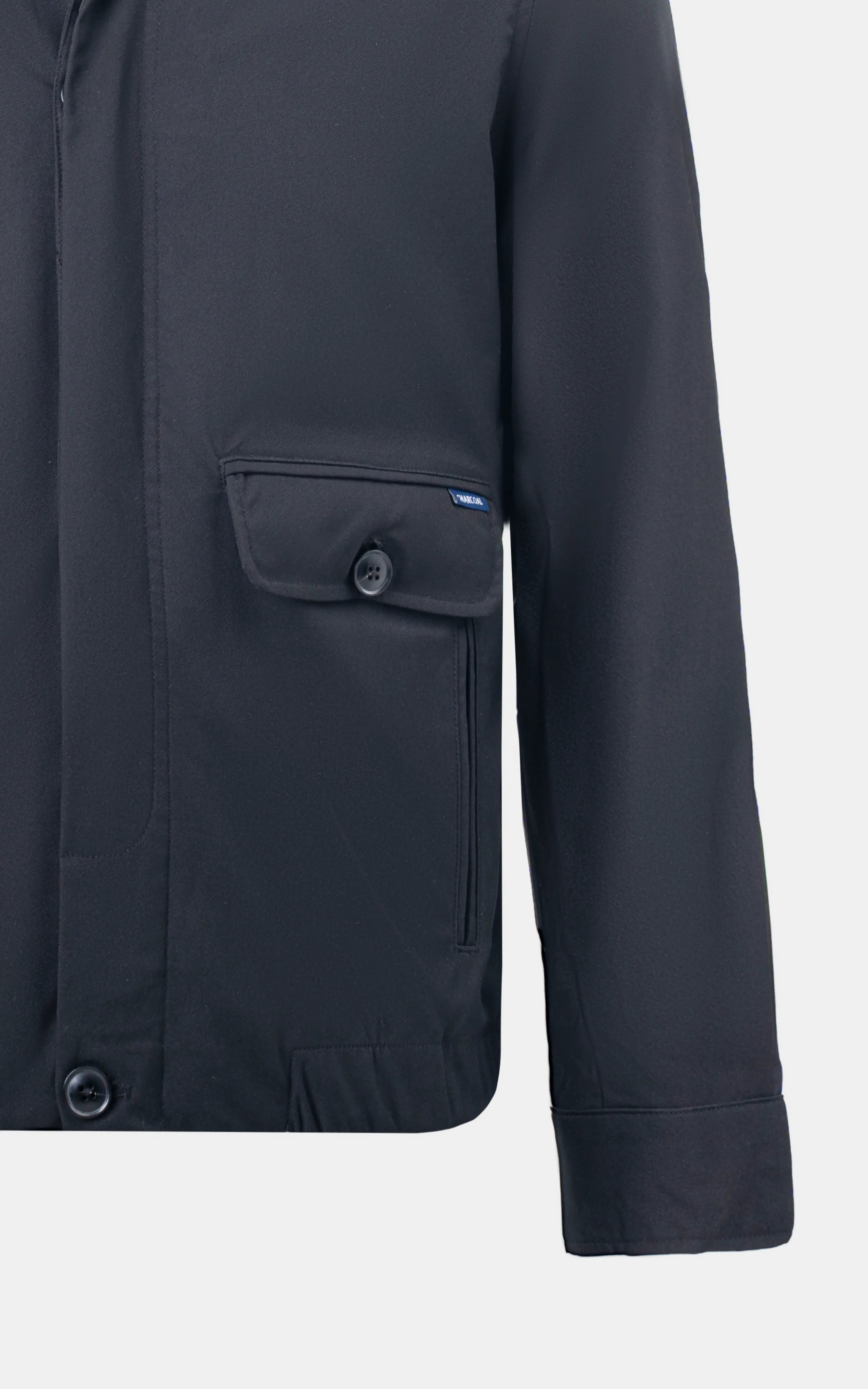 SLIM FIT FULLSLEEVE CLASSIC HARRINGTON JACKET BLACK
