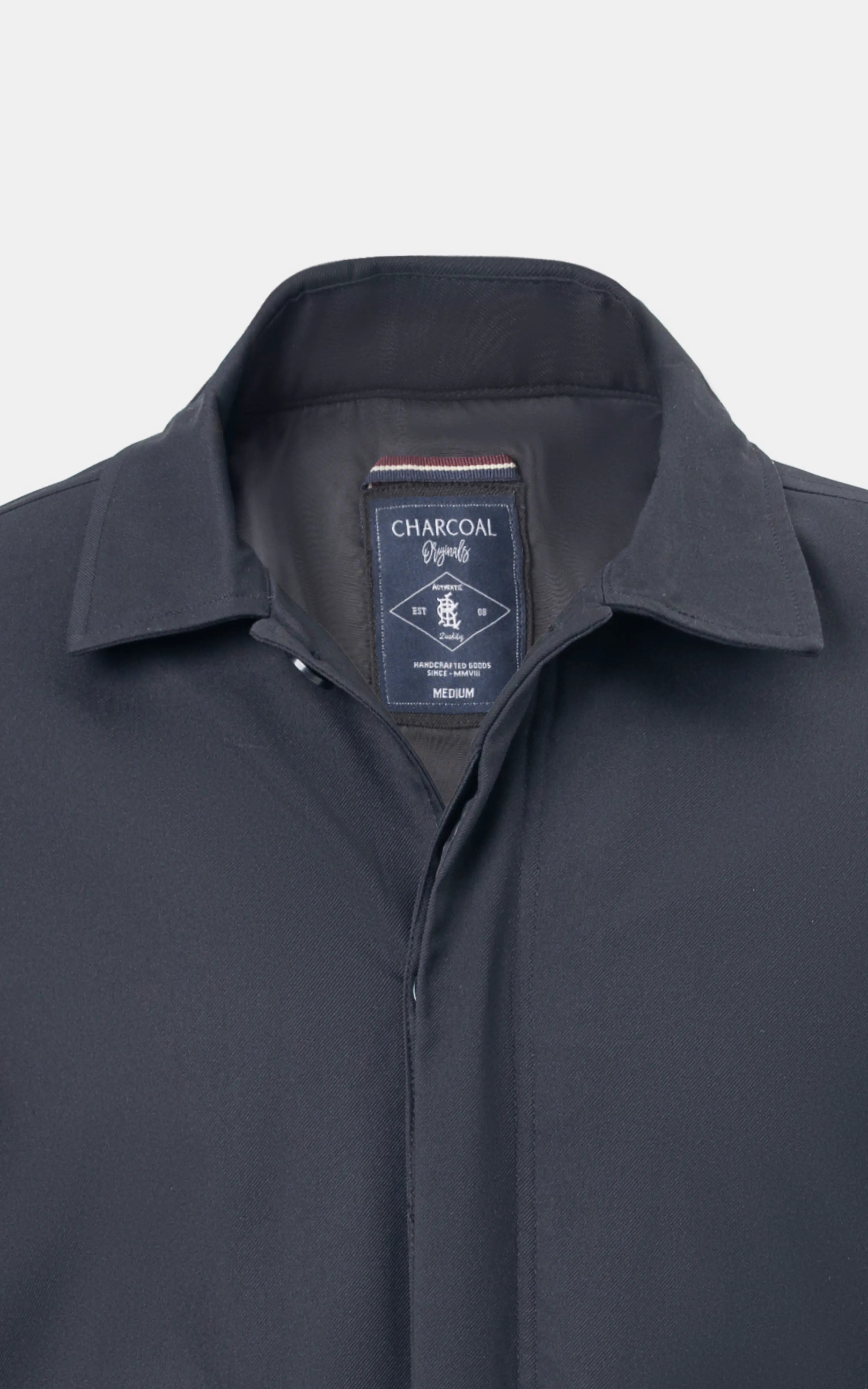 SLIM FIT FULLSLEEVE CLASSIC HARRINGTON JACKET BLACK