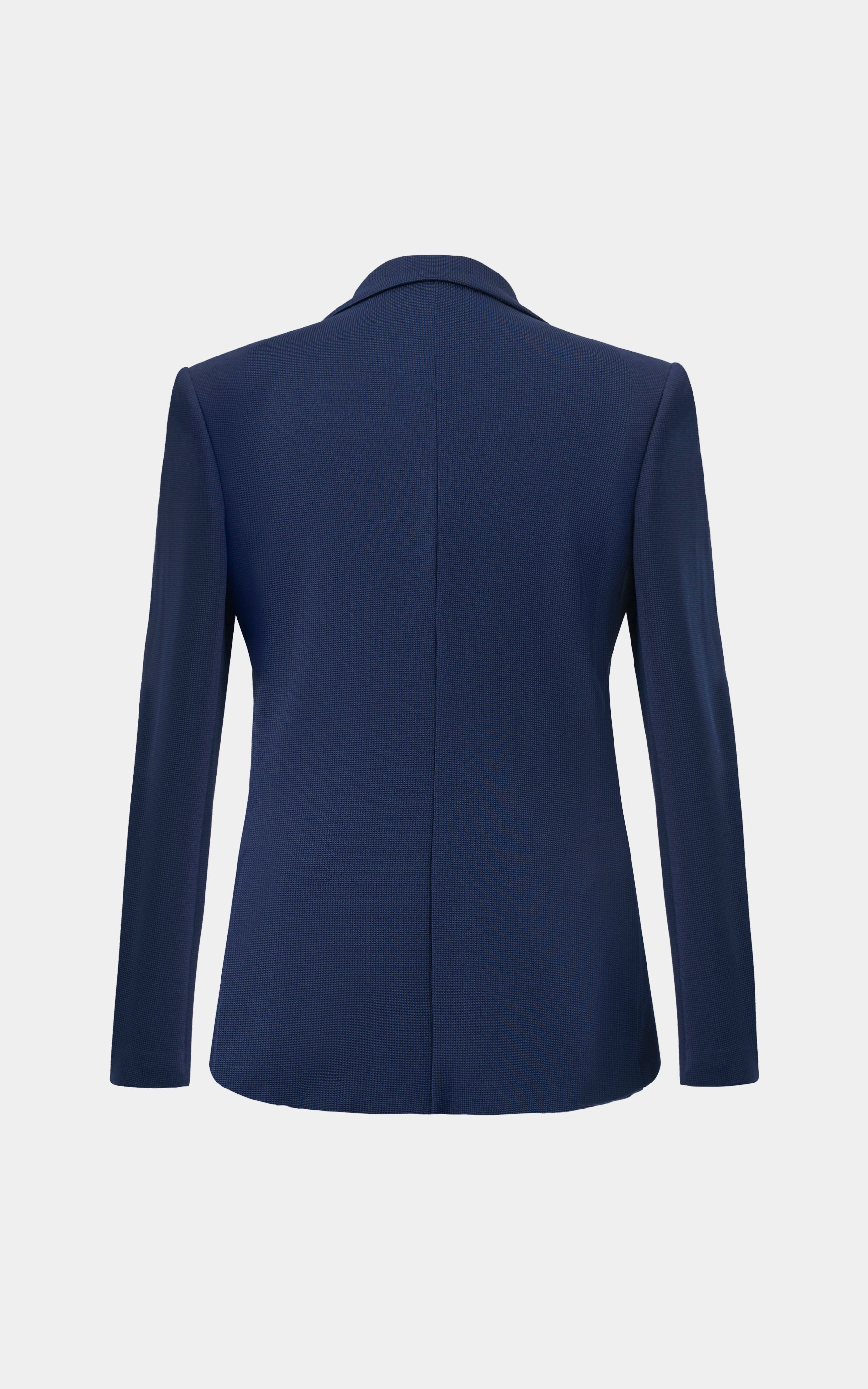 Casual Textured Blazer Navy