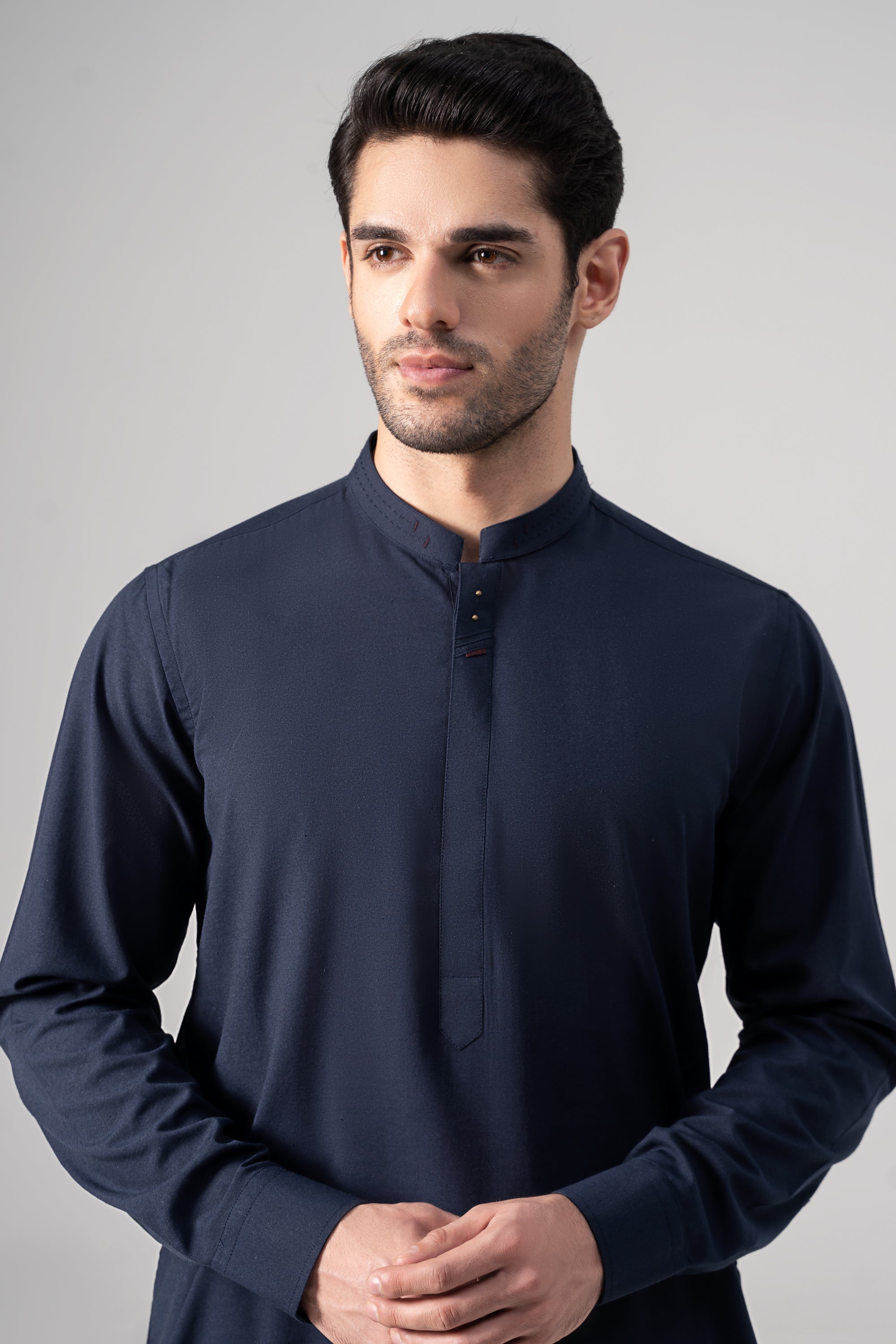 KARANDI KURTA PAJAMA -SIGNATURE COLLECTION NAVY