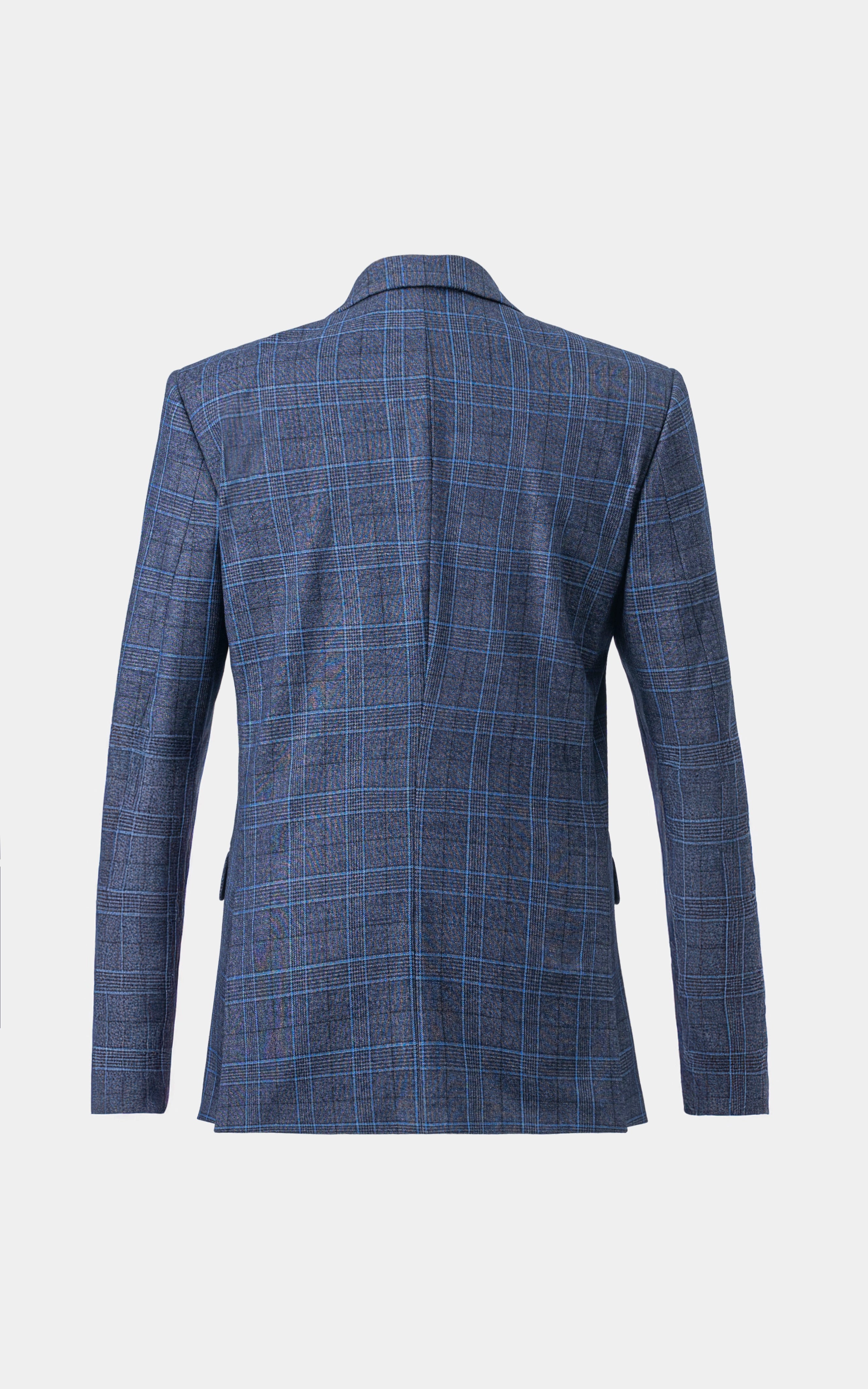 Classic Checkered Blazer Grey Check