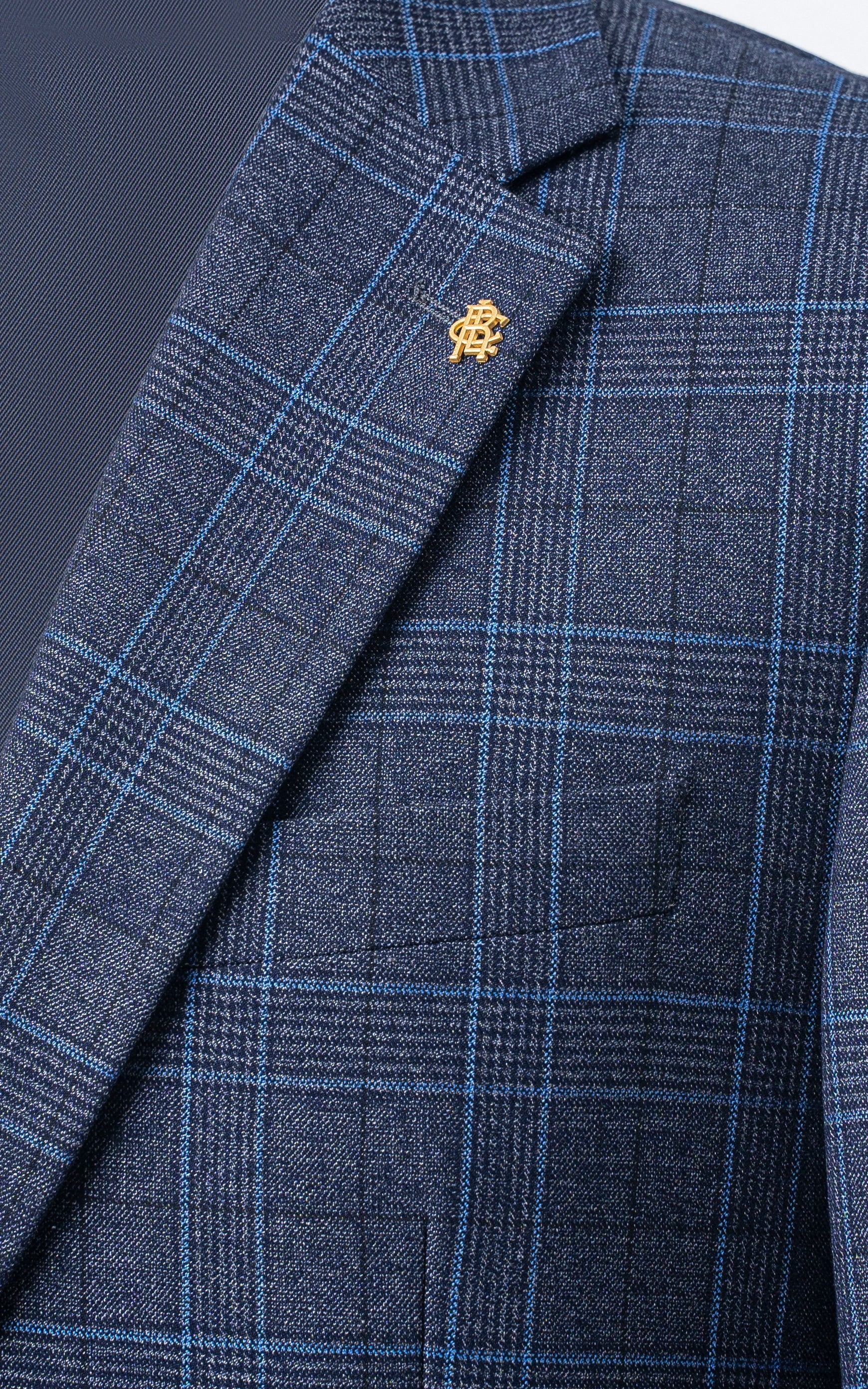 Classic Checkered Blazer Grey Check