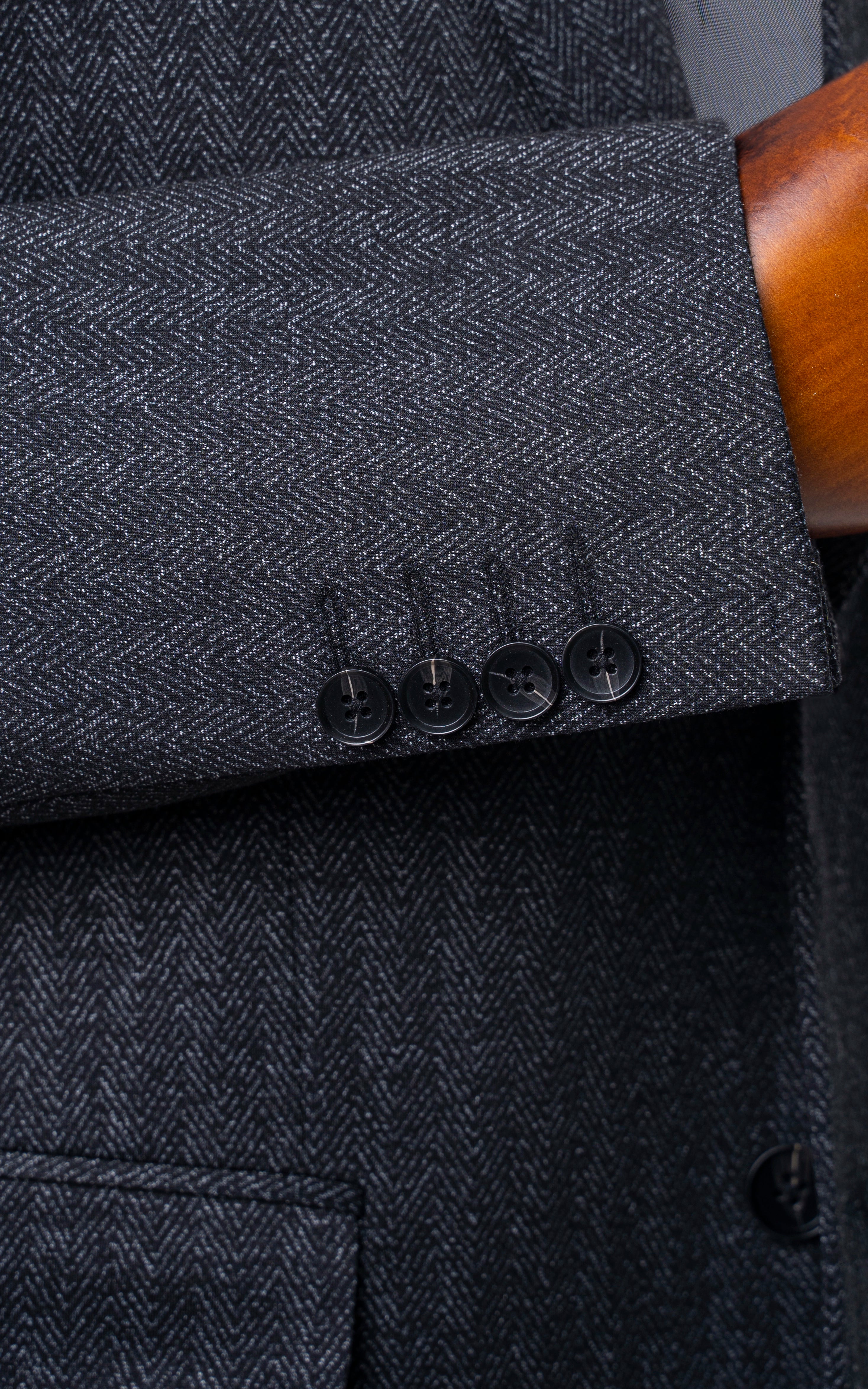 Self Lining Casual Coat Black