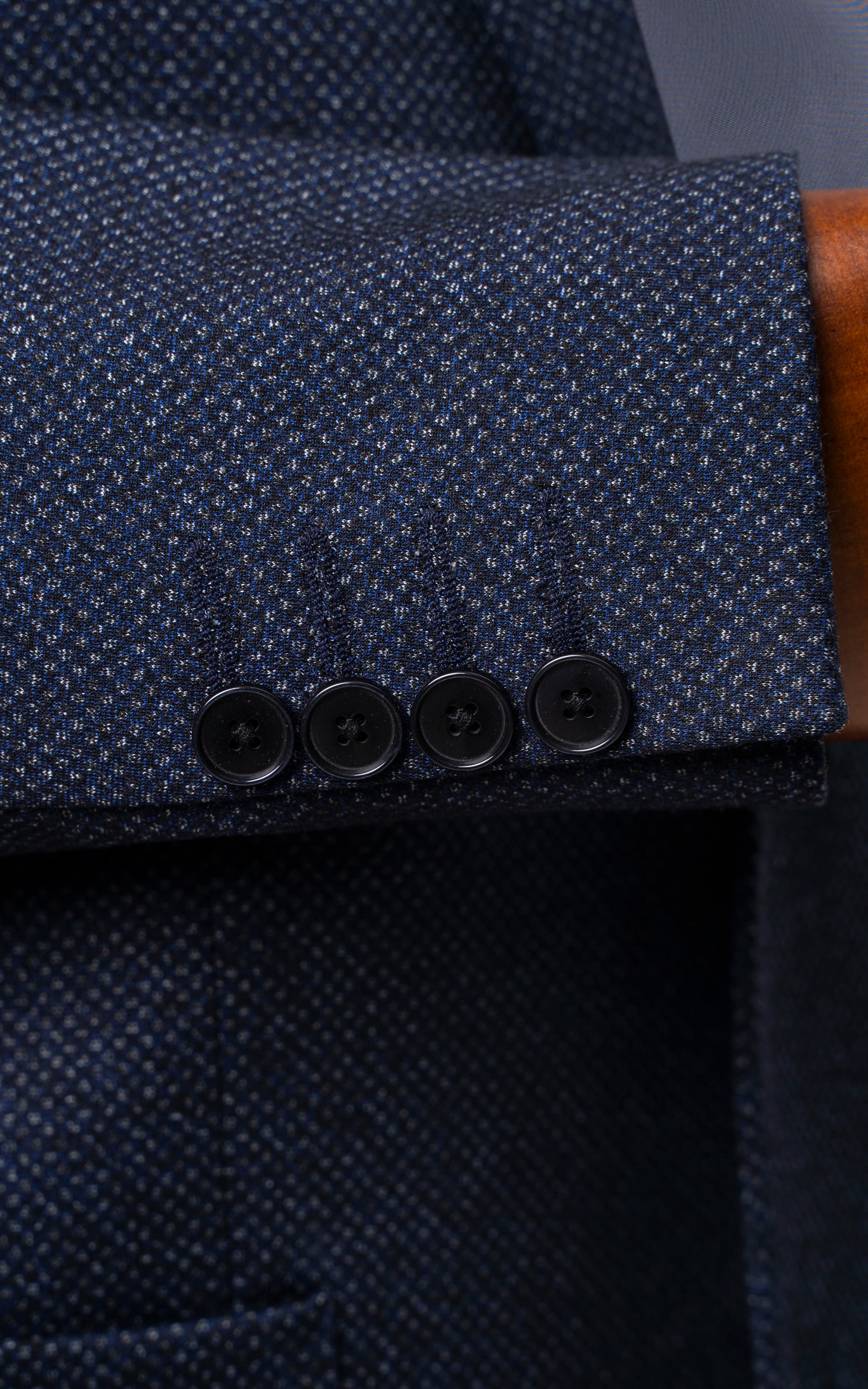 Textured Casual Coat Navy