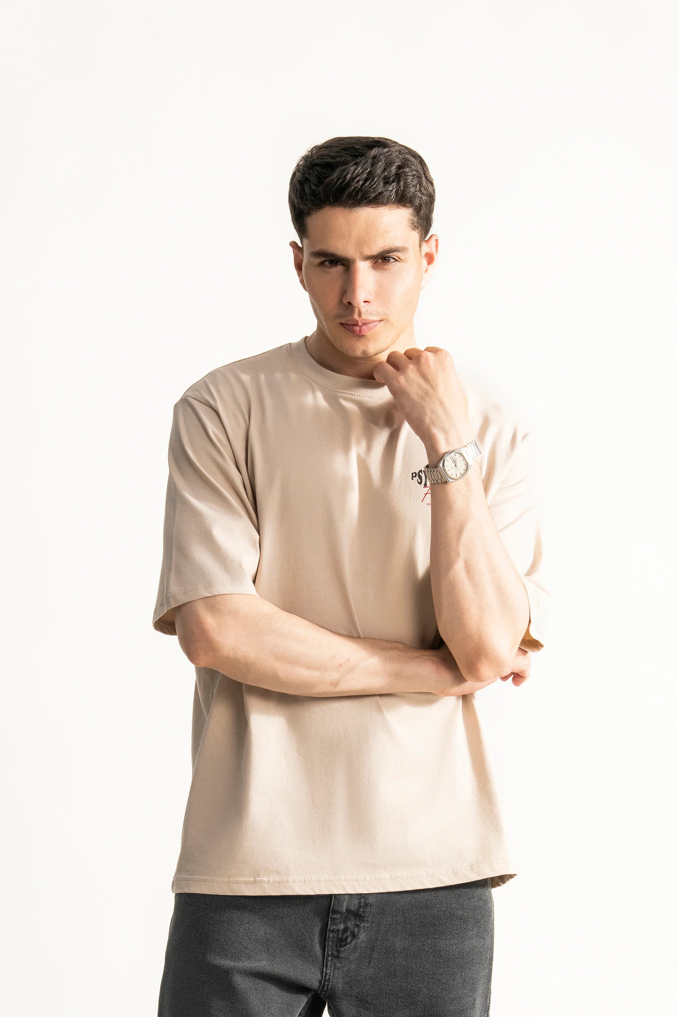 GRAPHIC T SHIRT BEIGE