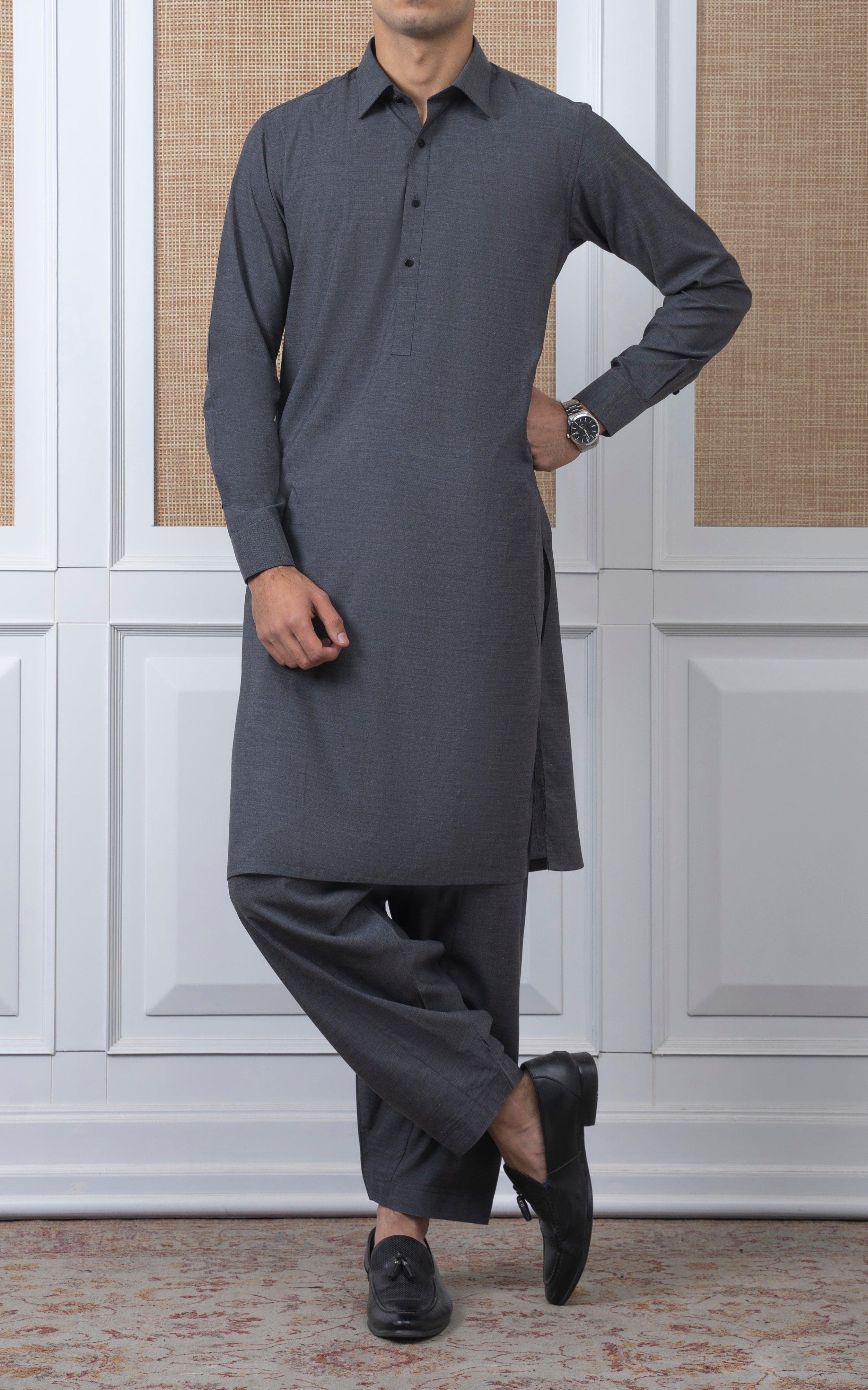 BLENDED KAMEEZ SHALWAR -  PREMIUM COLLECTION GREY