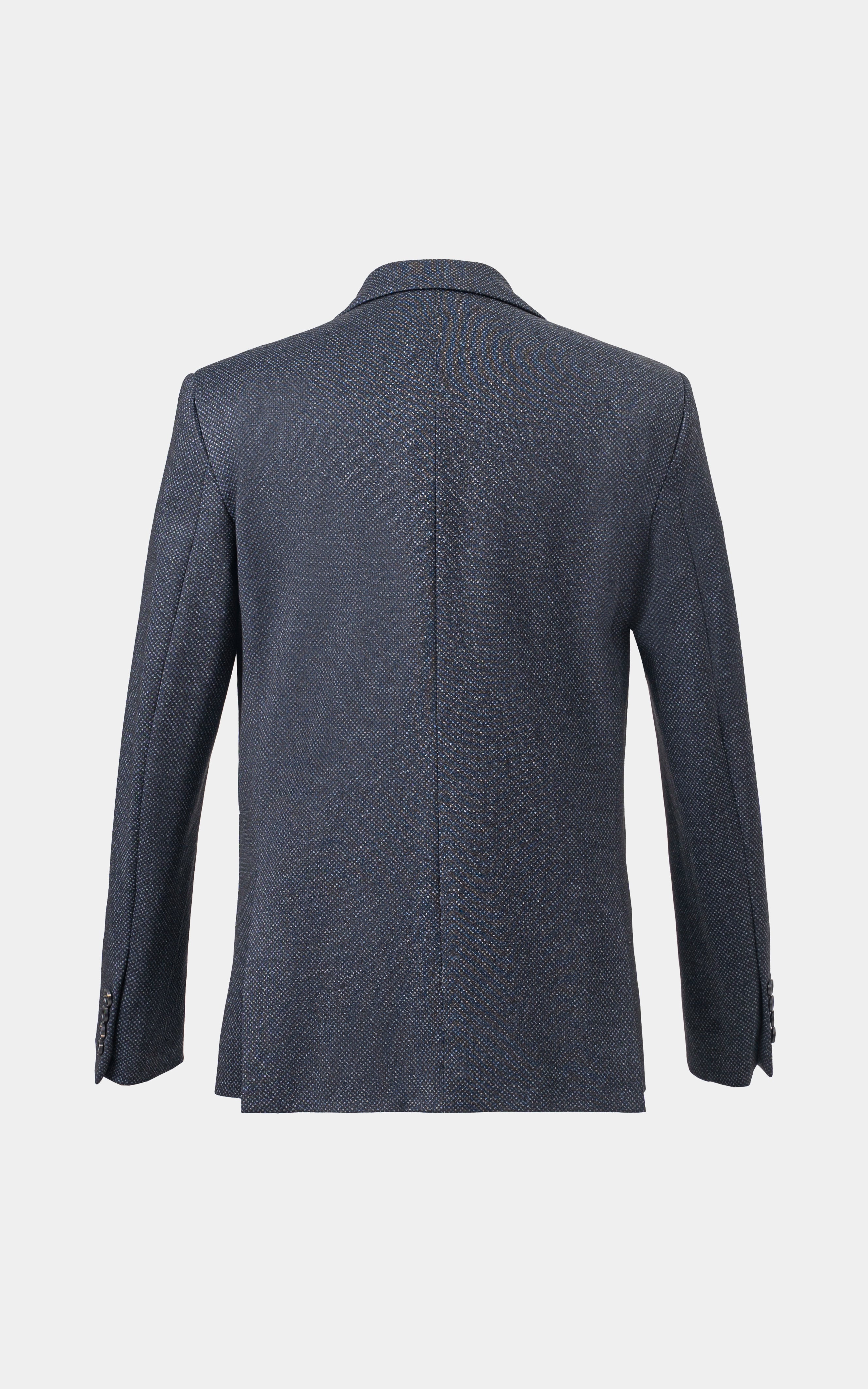 Textured Casual Coat Black