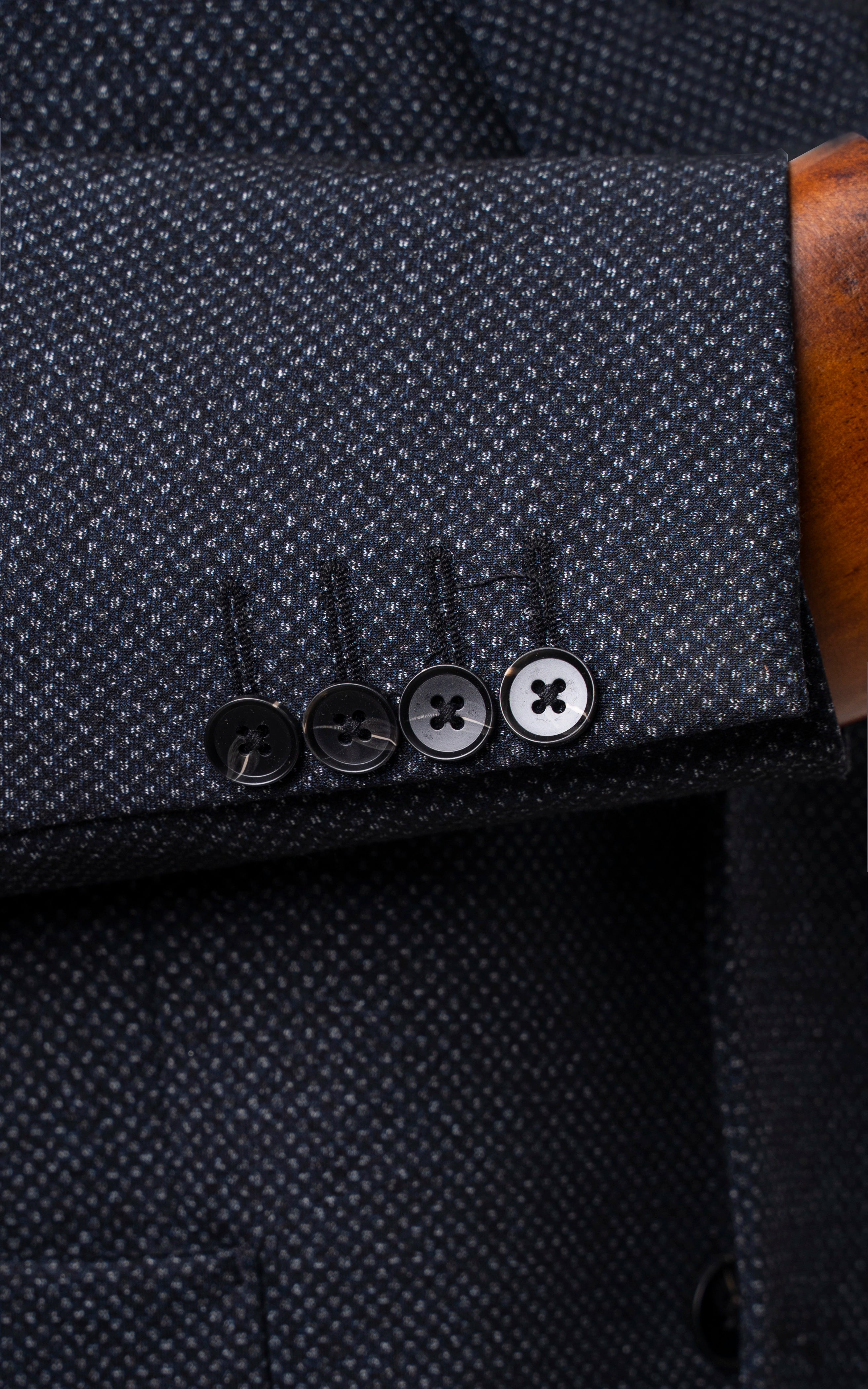 Textured Casual Coat Black