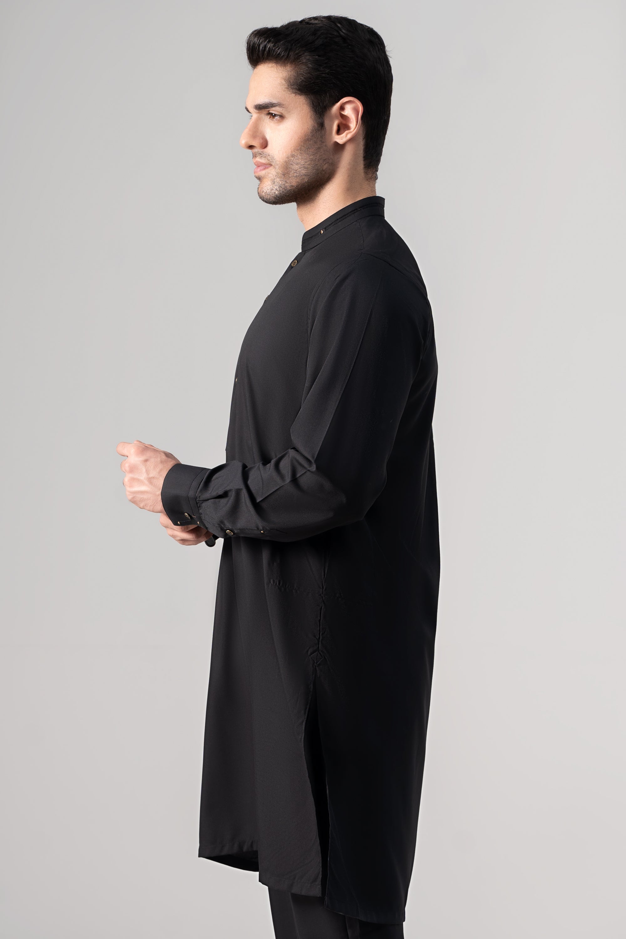 PREMIUM WASH & WEAR KURTA PAJAMA BLACK
