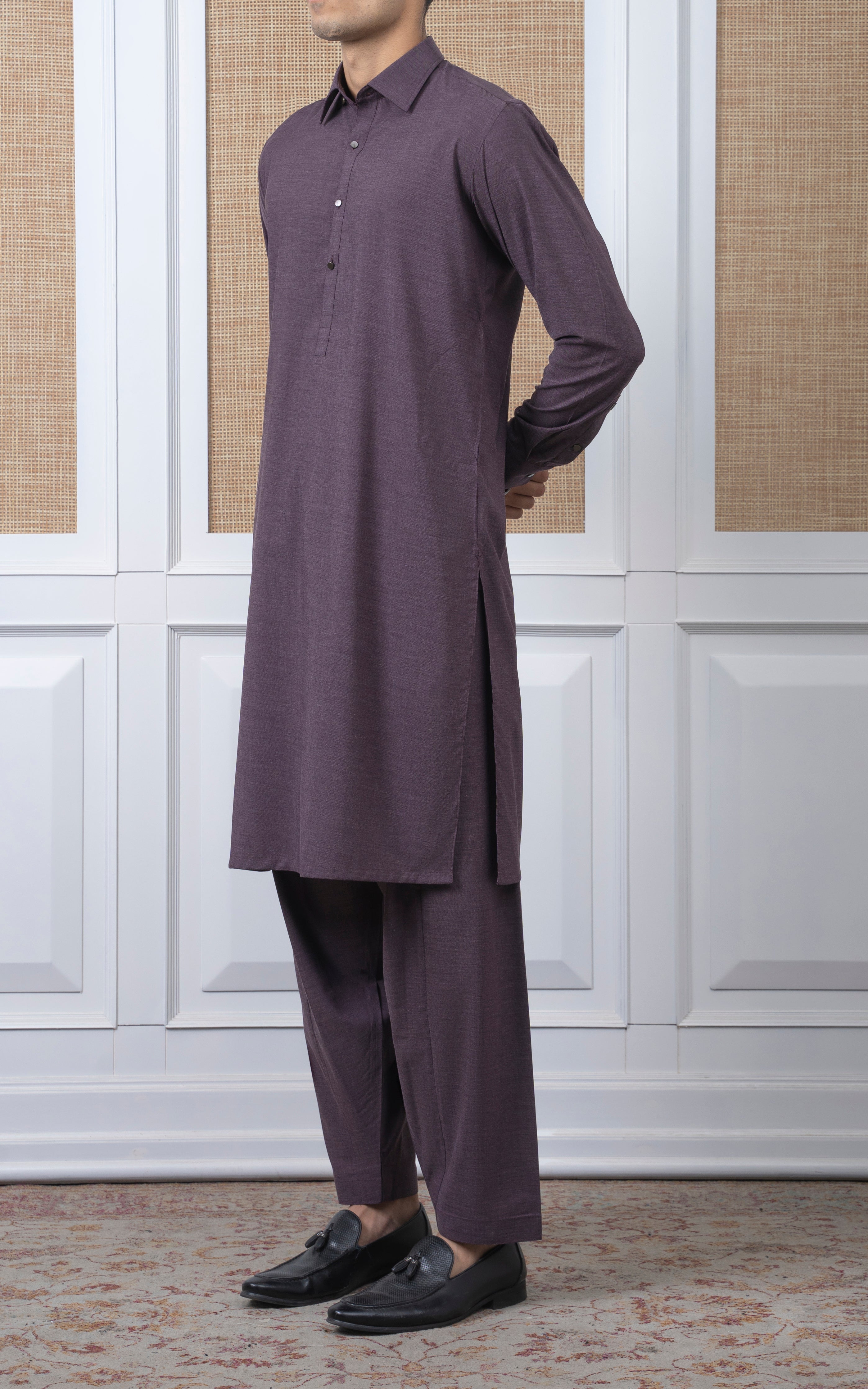BLENDED KAMEEZ SHALWAR -  PREMIUM COLLECTION MAROON