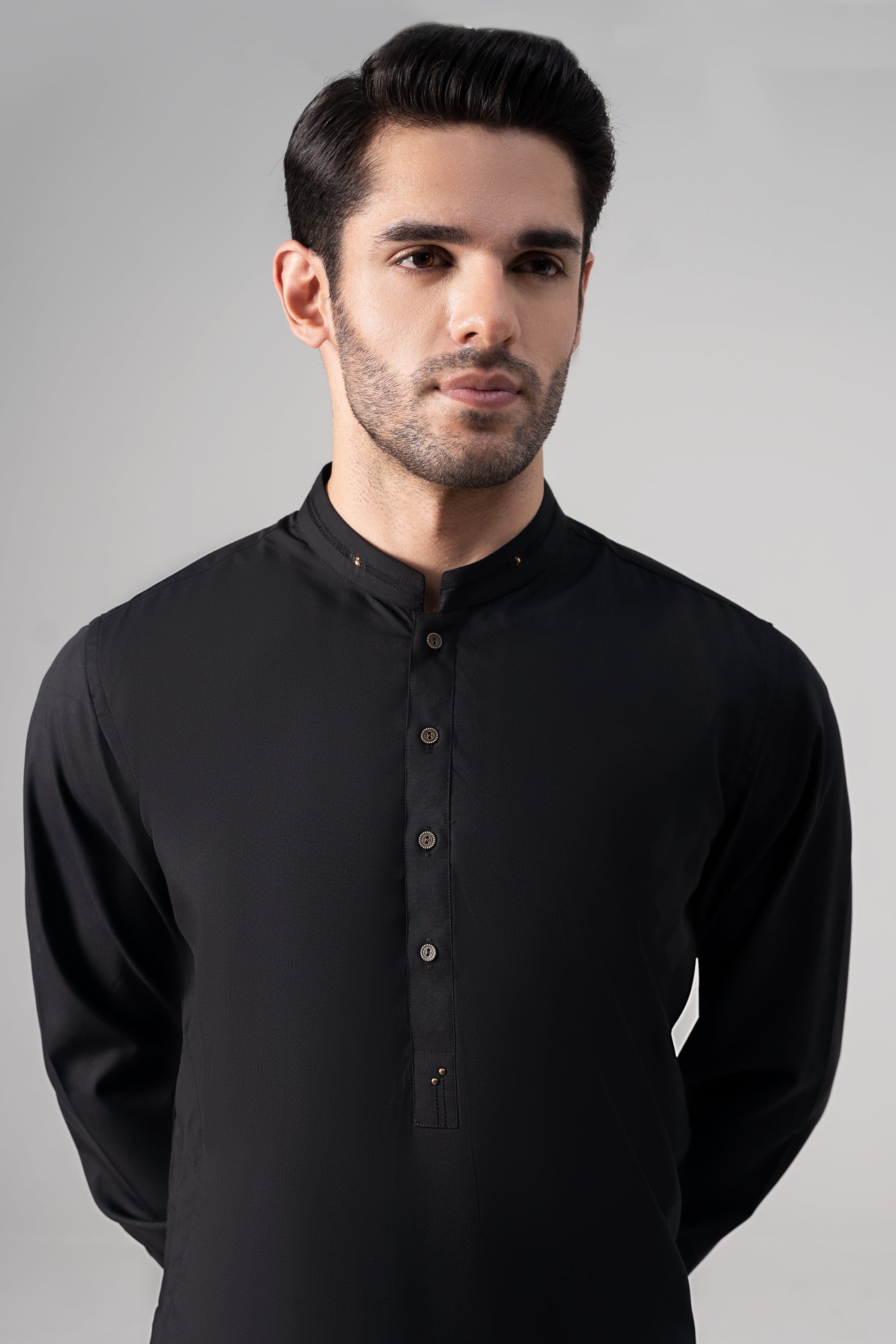 PREMIUM WASH & WEAR KURTA PAJAMA BLACK