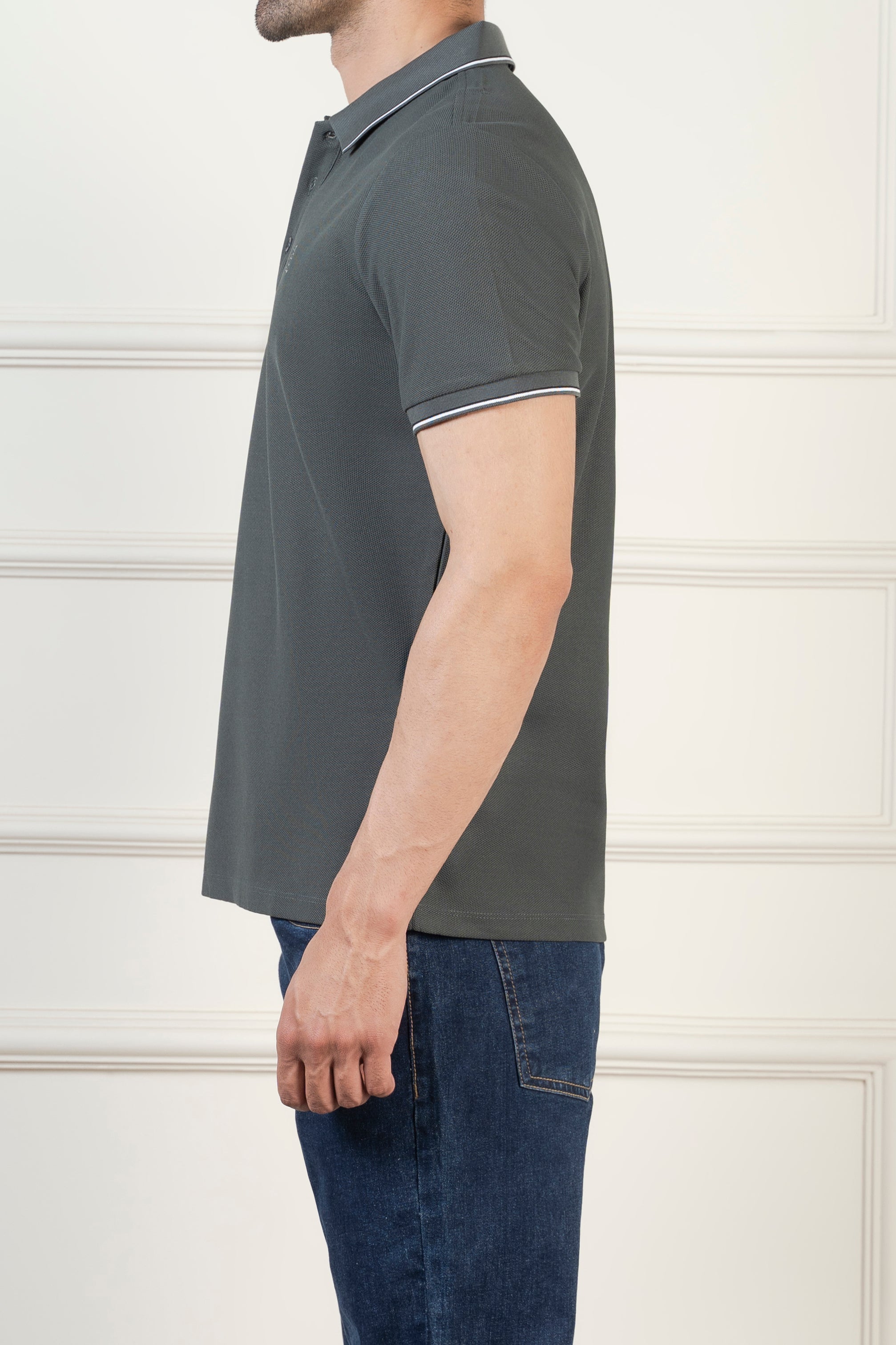 CLASSIC TIPPING POLO DARK OLIVE