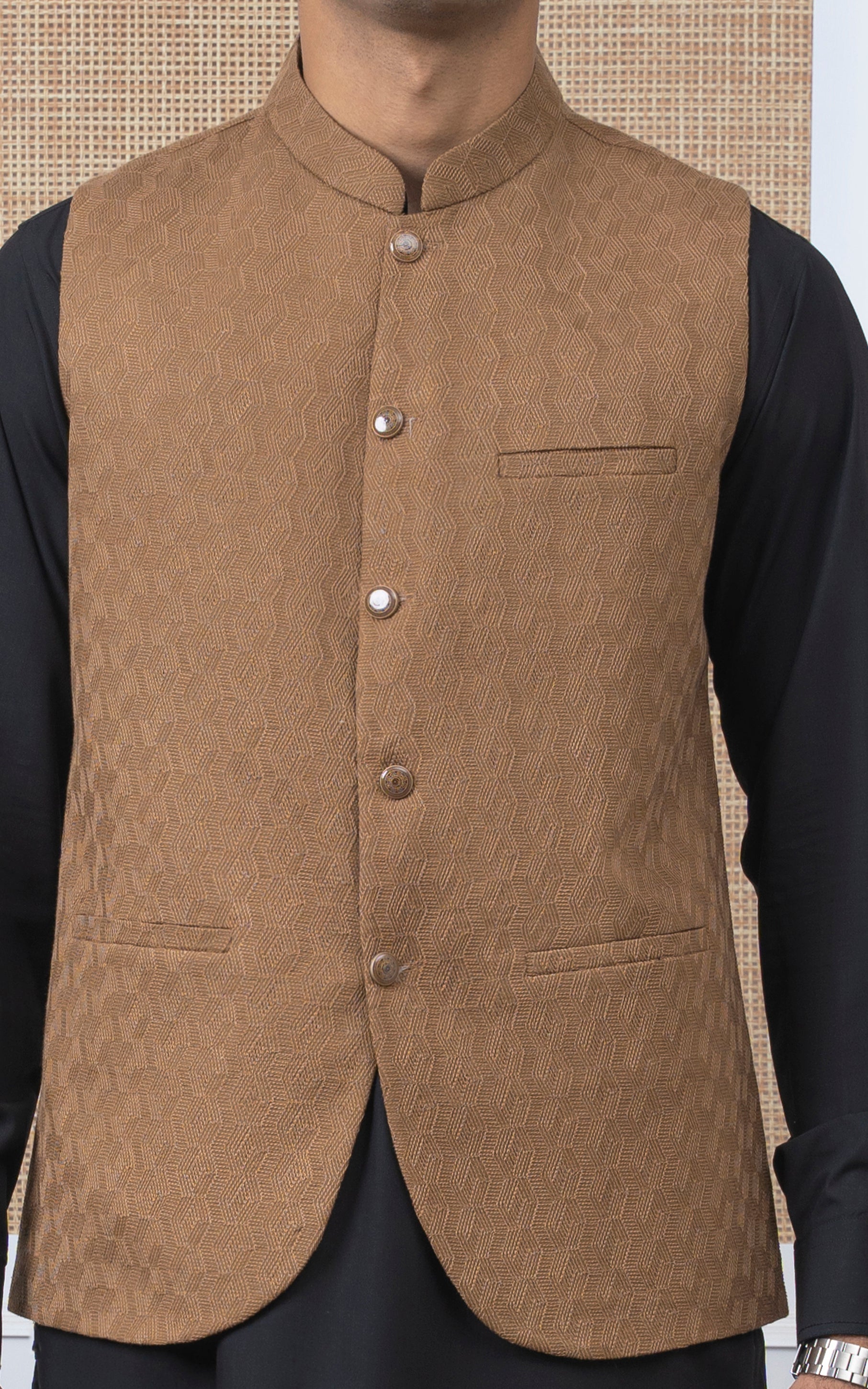 SCHIFFLI EMBROIDERED W/C -SIGNATURE COLLECTION MUSTARD