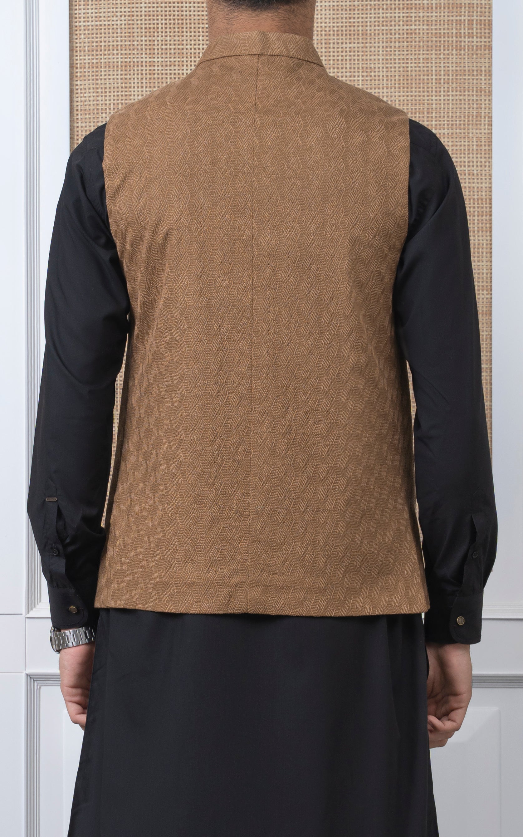 SCHIFFLI EMBROIDERED W/C -SIGNATURE COLLECTION MUSTARD