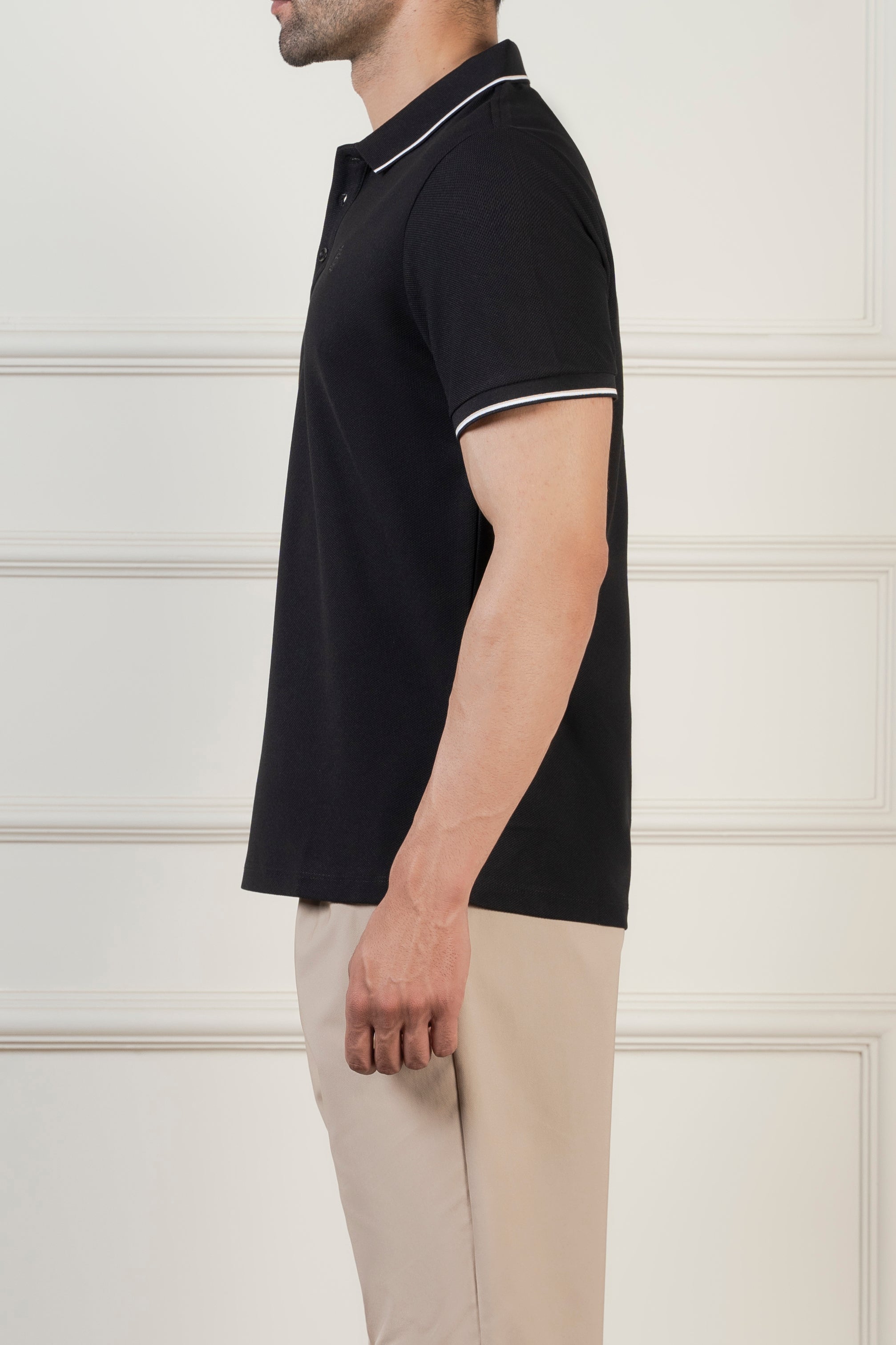 CLASSIC TIPPING POLO BLACK