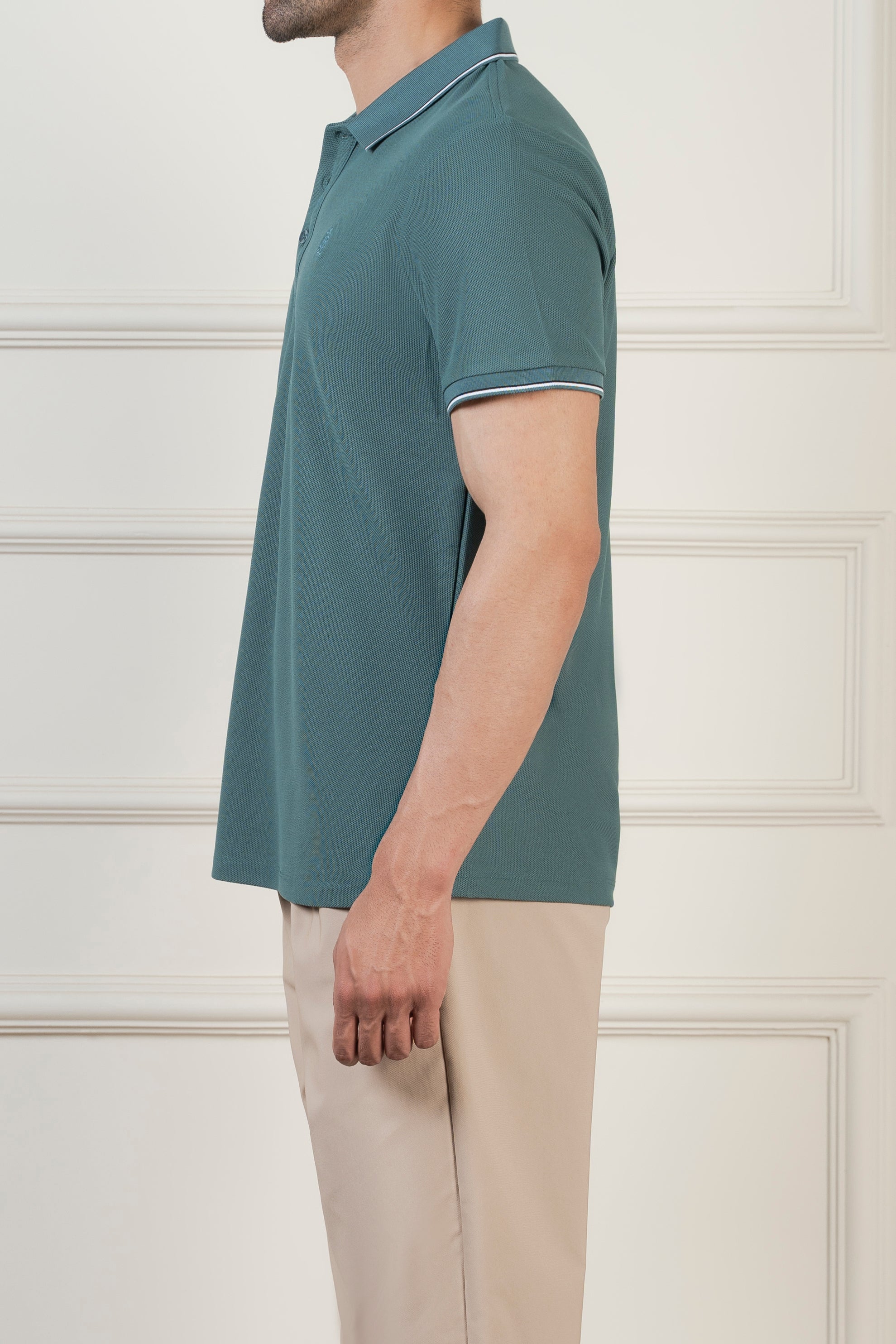 CLASSIC TIPPING POLO FOREST GREEN