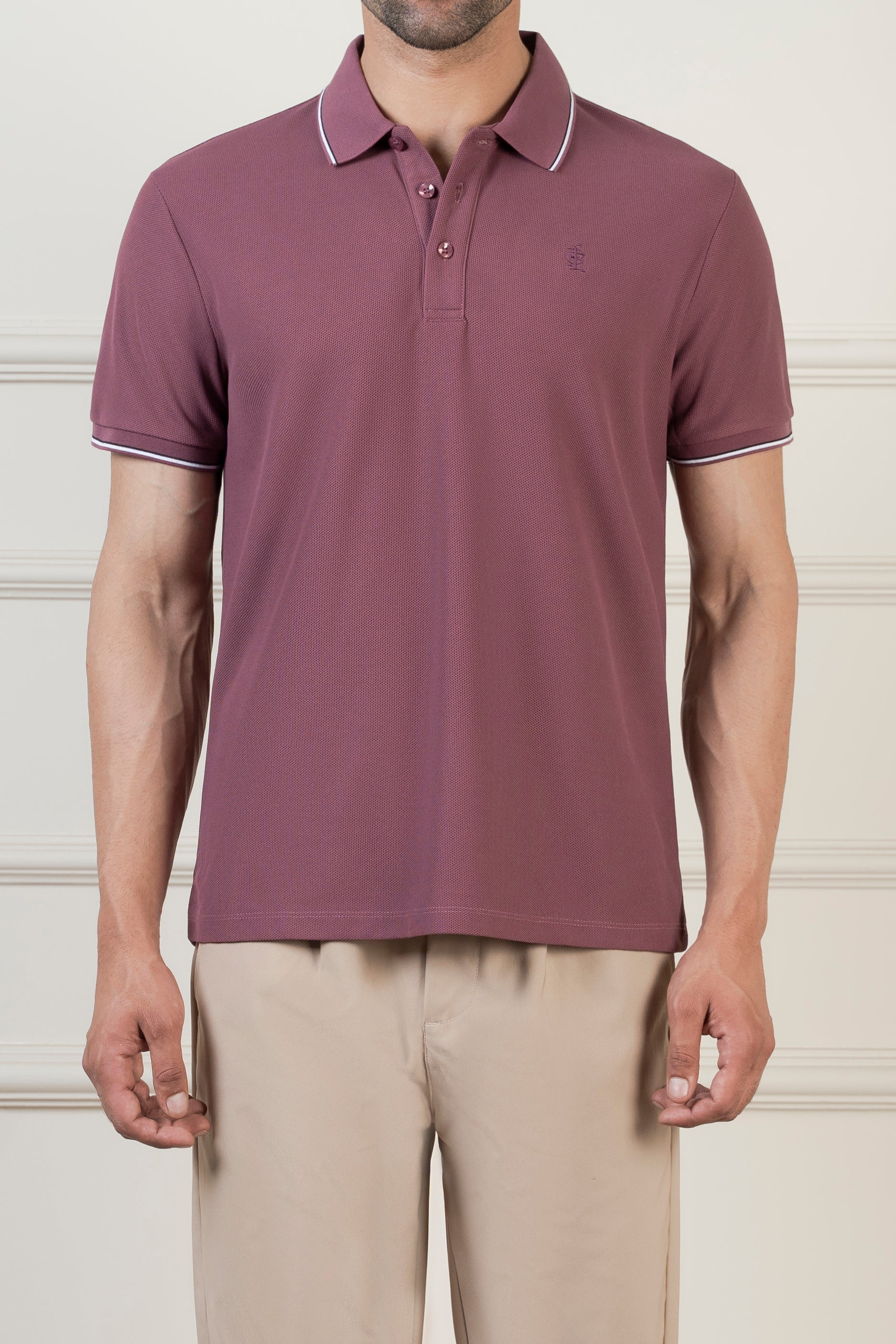 CLASSIC TIPPING POLO MAGENTA