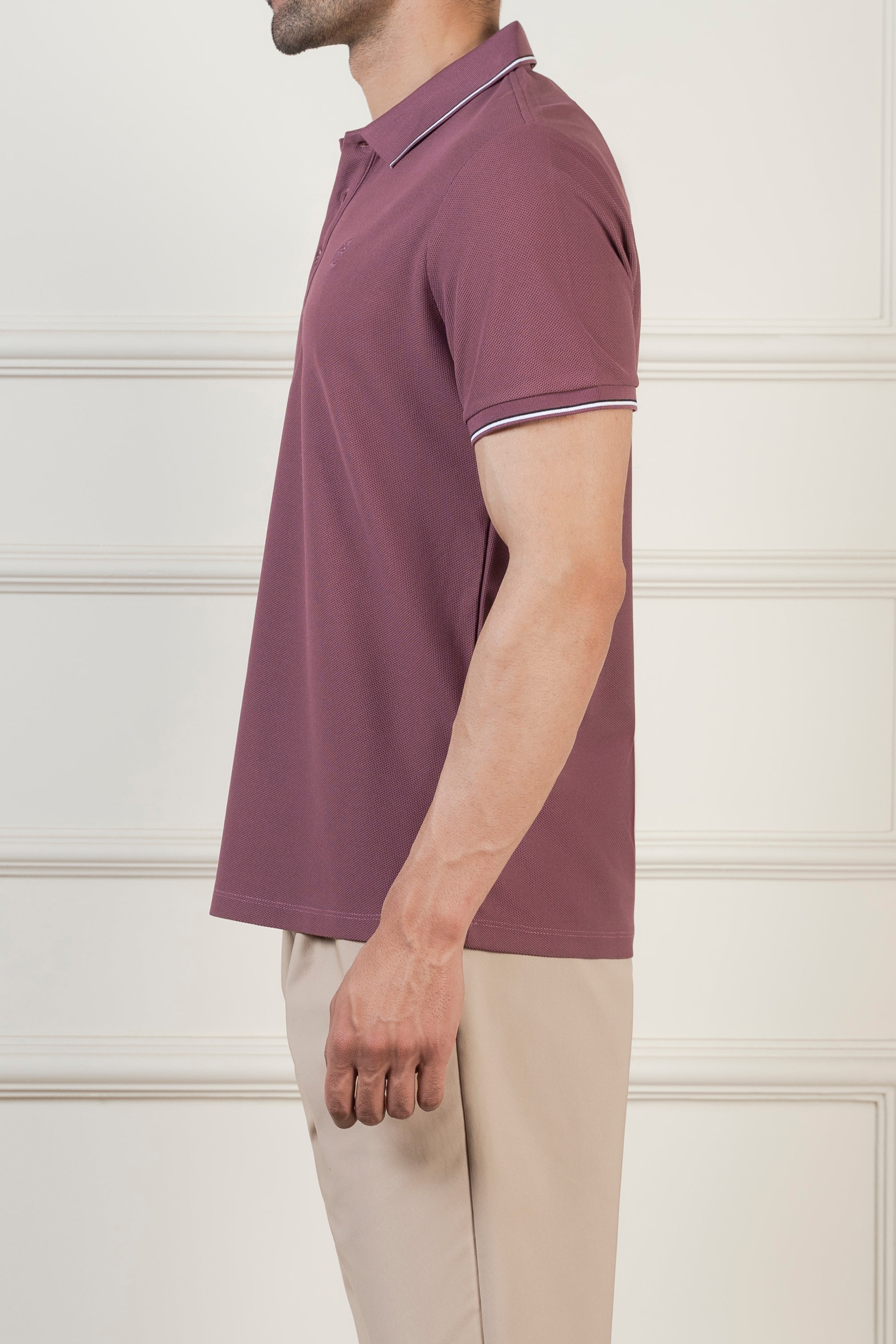 CLASSIC TIPPING POLO MAGENTA