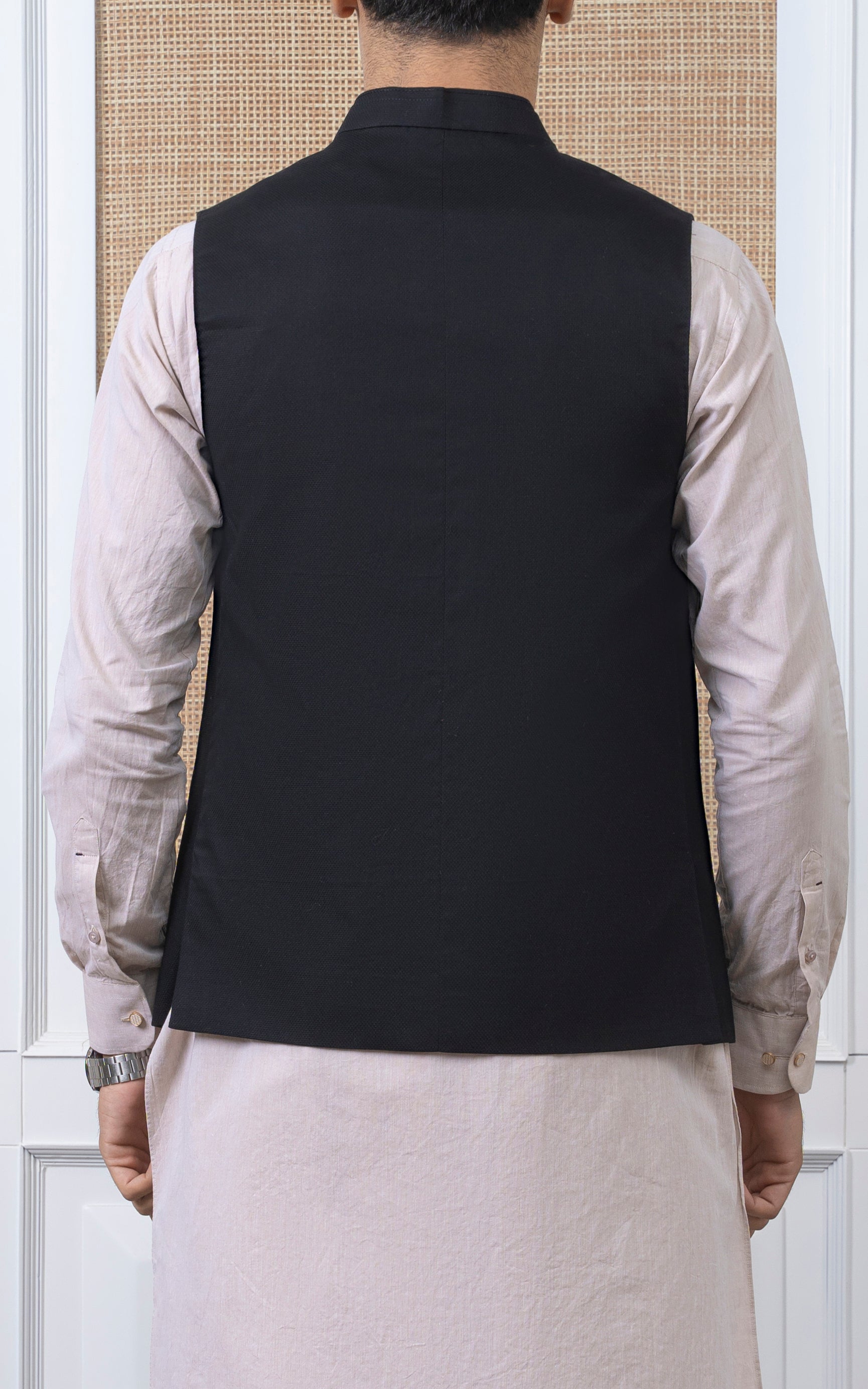 DOBBY TEXTURED W/C - PREMIUM COLLECTION BLACK