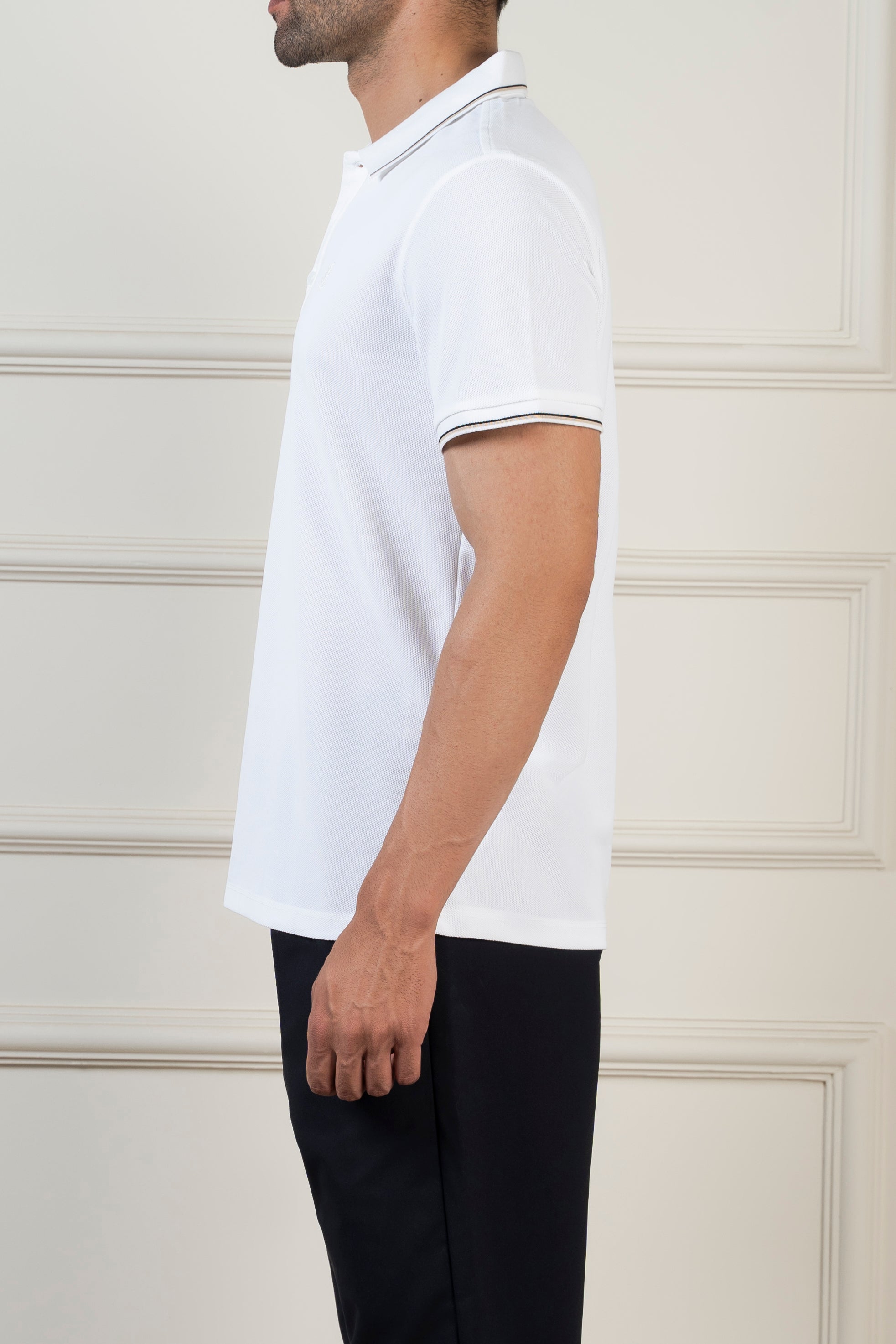 CLASSIC TIPPING POLO WHITE