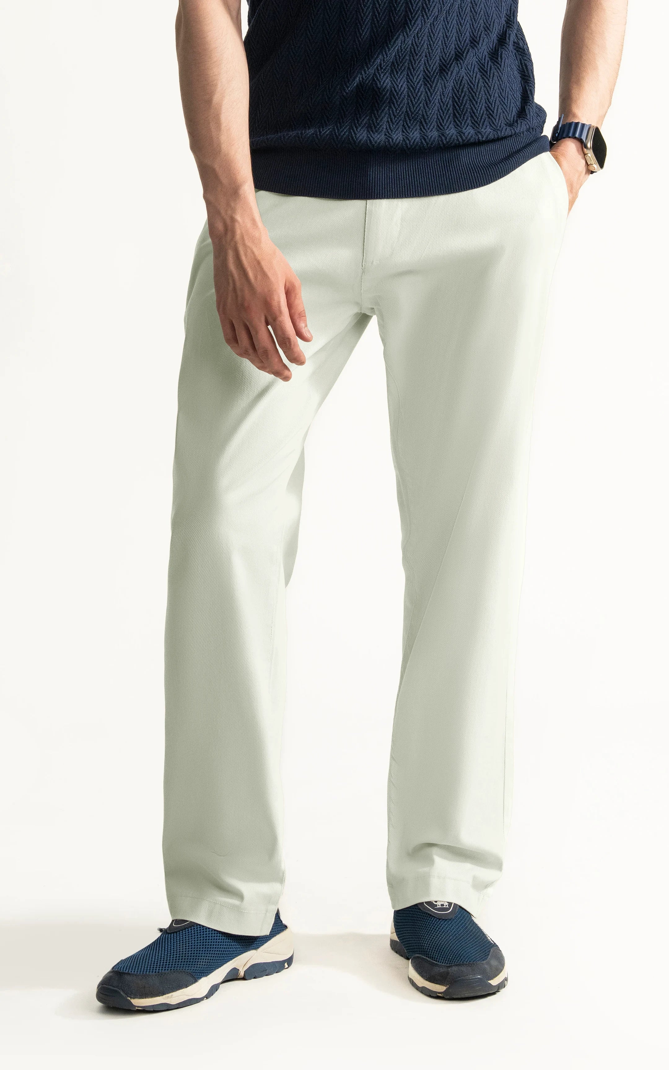 STRAIGHT FIT CASUAL TROUSER STONE