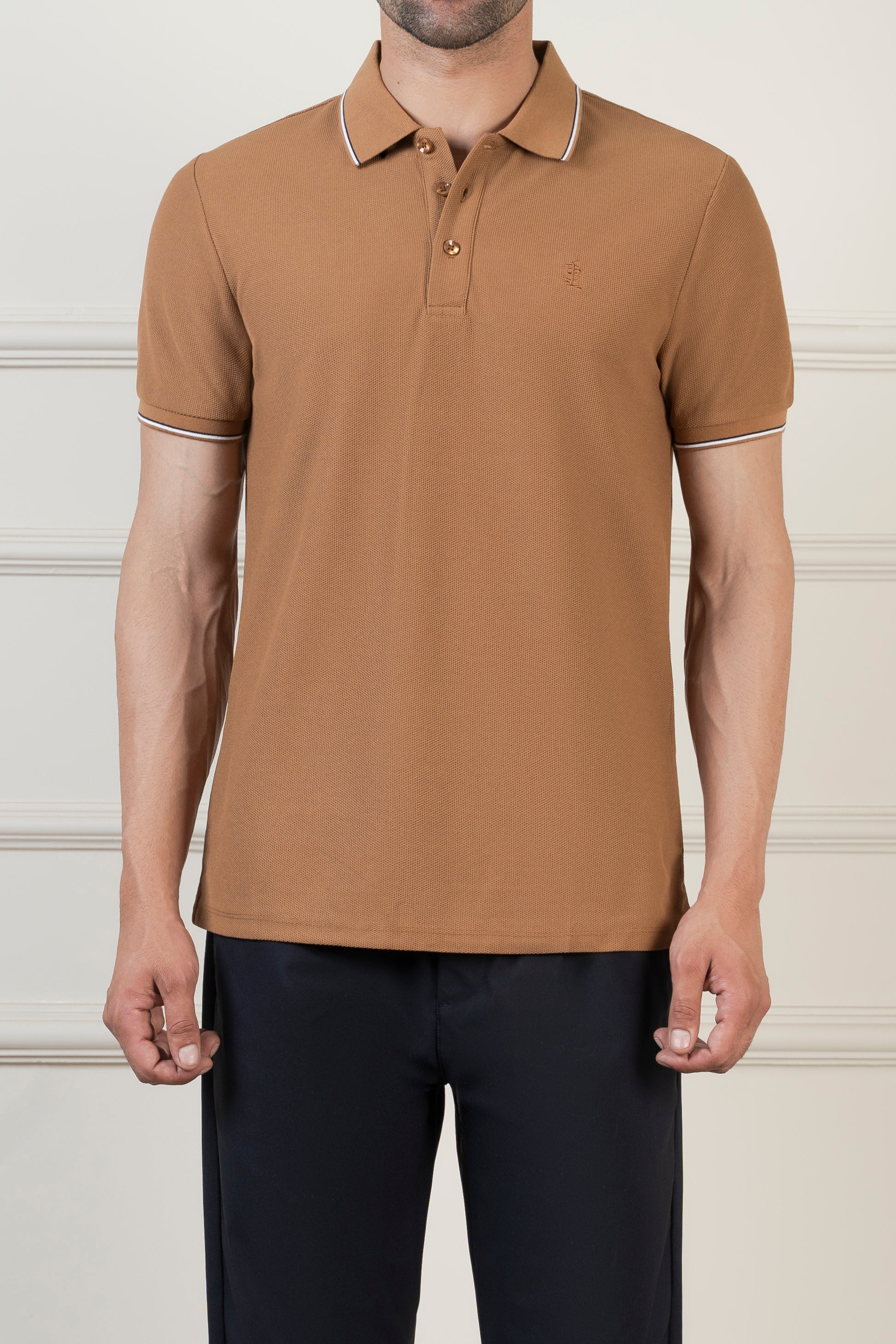 CLASSIC TIPPING POLO DARK KHAKI