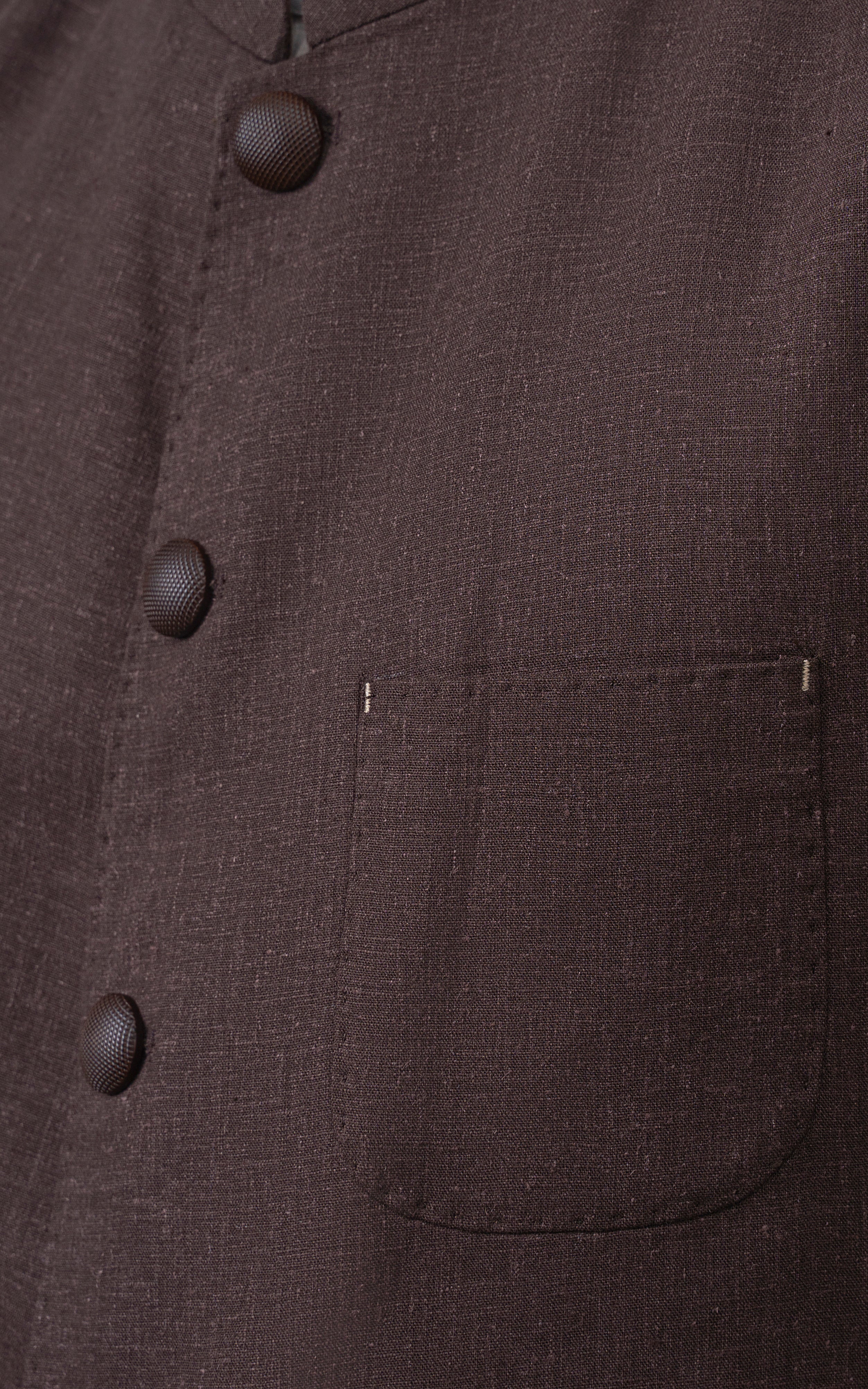 COTTON LINEN W/C - SIGNATURE COLLECTION DARK BROWN