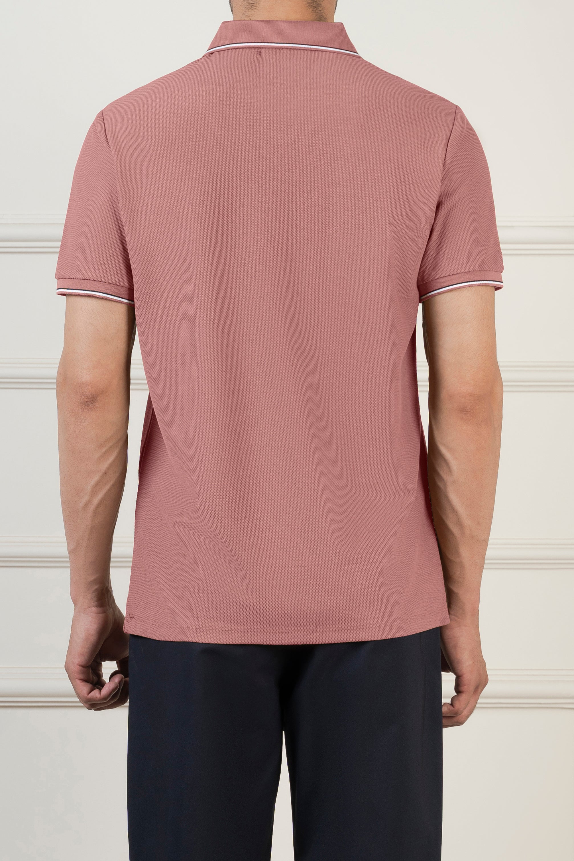 CLASSIC TIPPING POLO T PINK