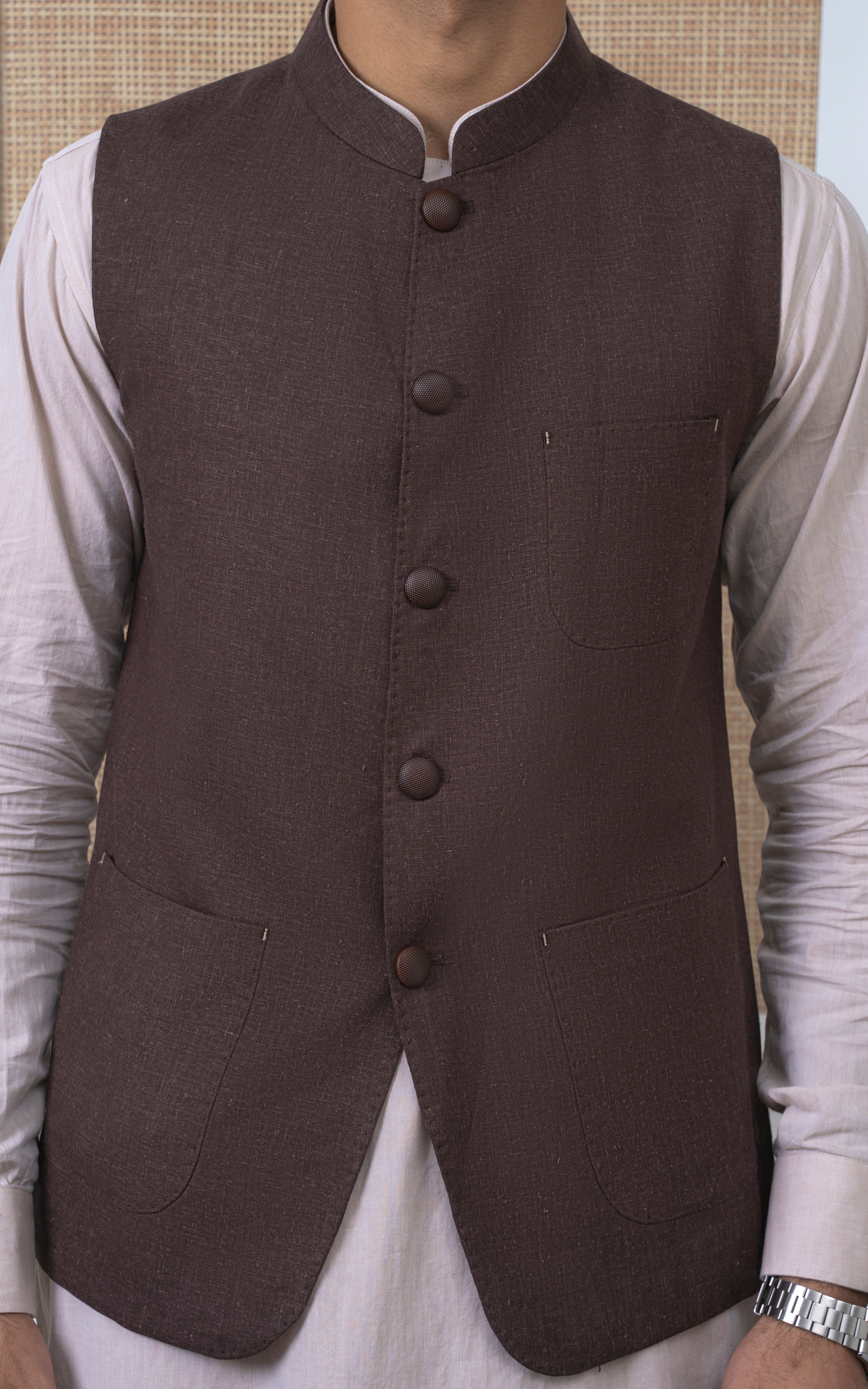 COTTON LINEN W/C - SIGNATURE COLLECTION DARK BROWN