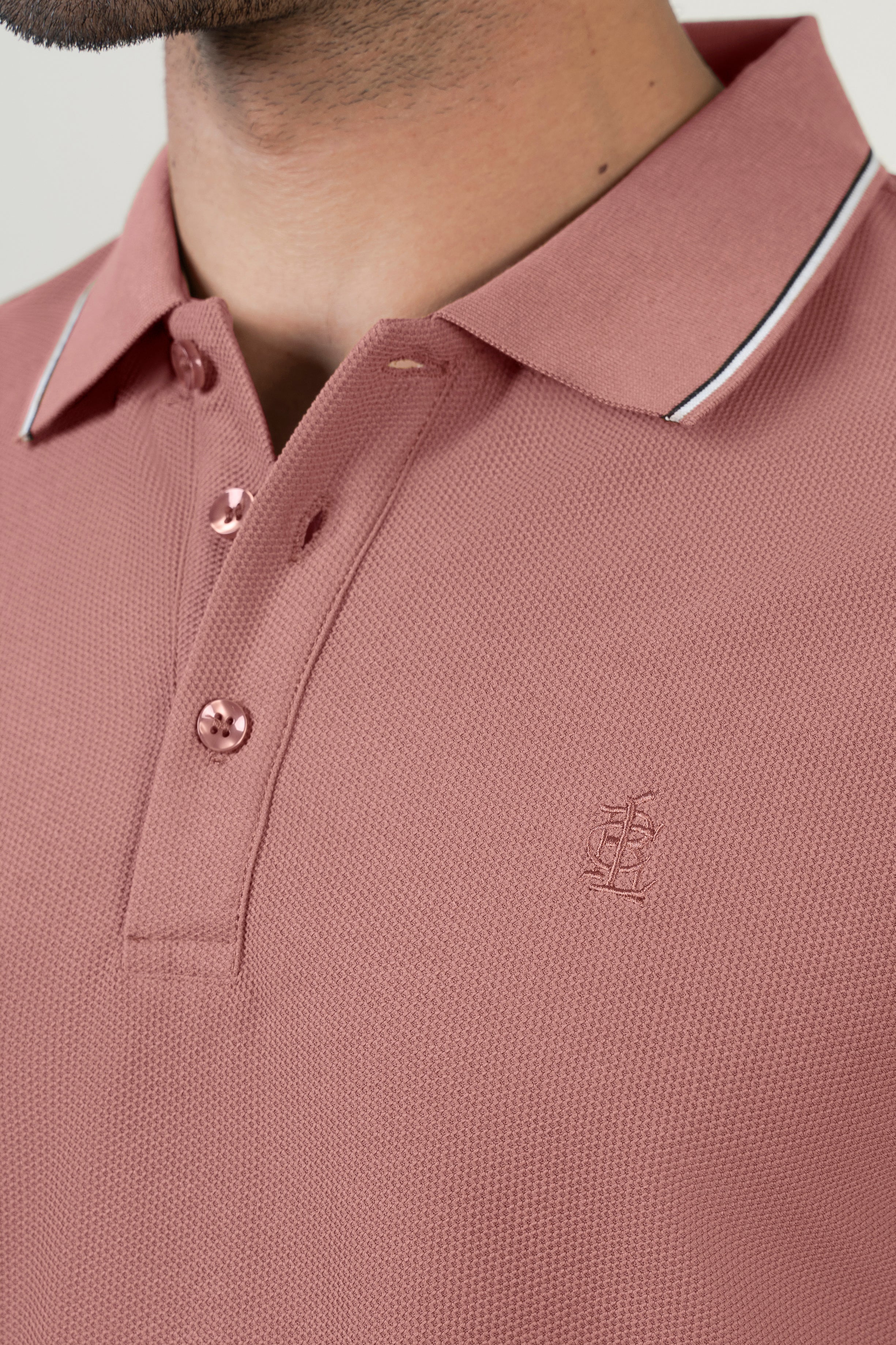 CLASSIC TIPPING POLO T PINK